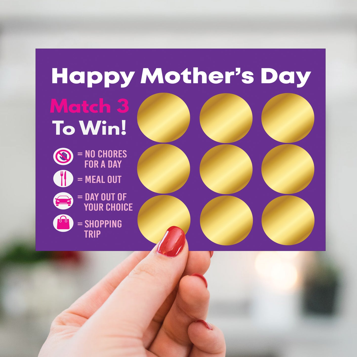 Mothers Day Card for Mum Novelty Scratch Card for Mum Surprise