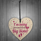 Big Sister Gift From Bump Wood Heart Newborn Baby Christmas