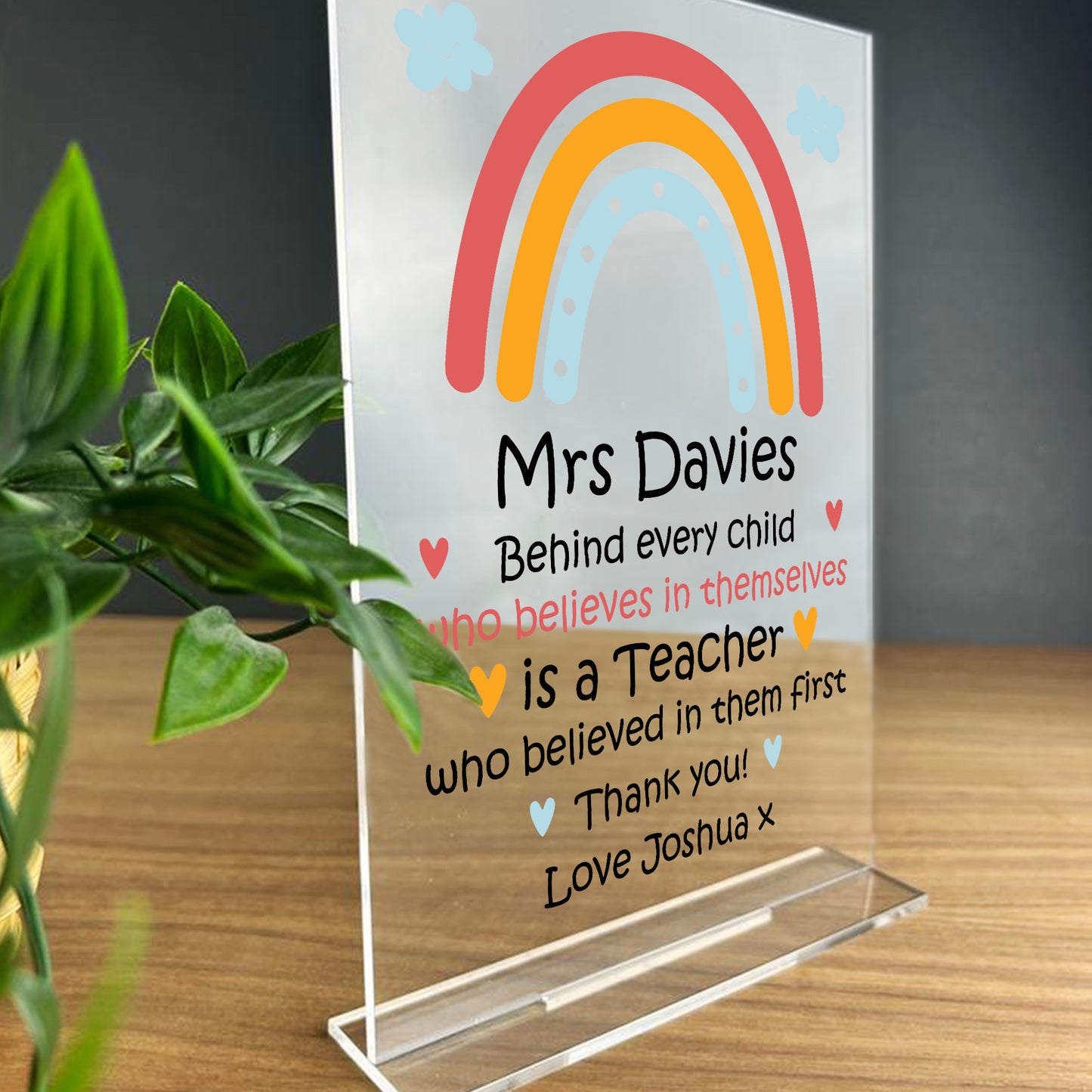 Teacher Gift Personalised Plaque Nursery Teacher TA Teaching