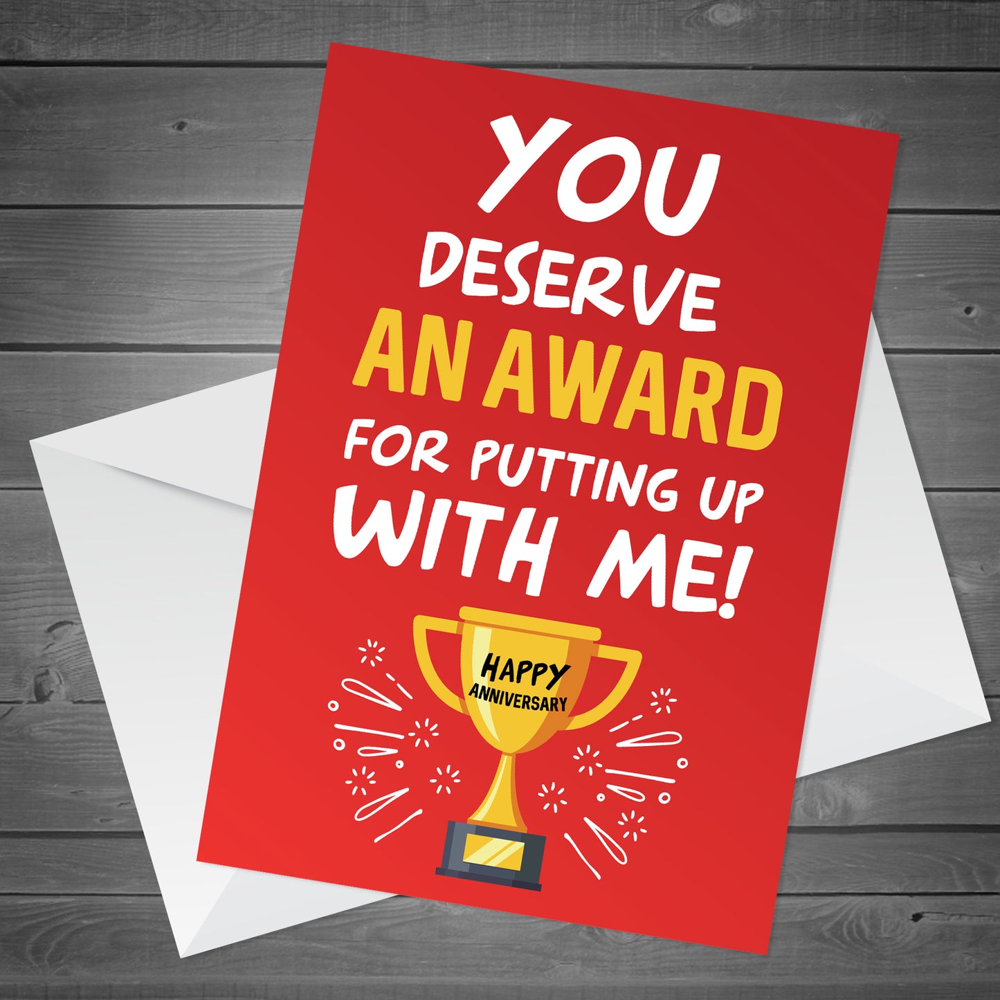 Anniversary Card Award Funny Greeting Card for Boyfriend Husband