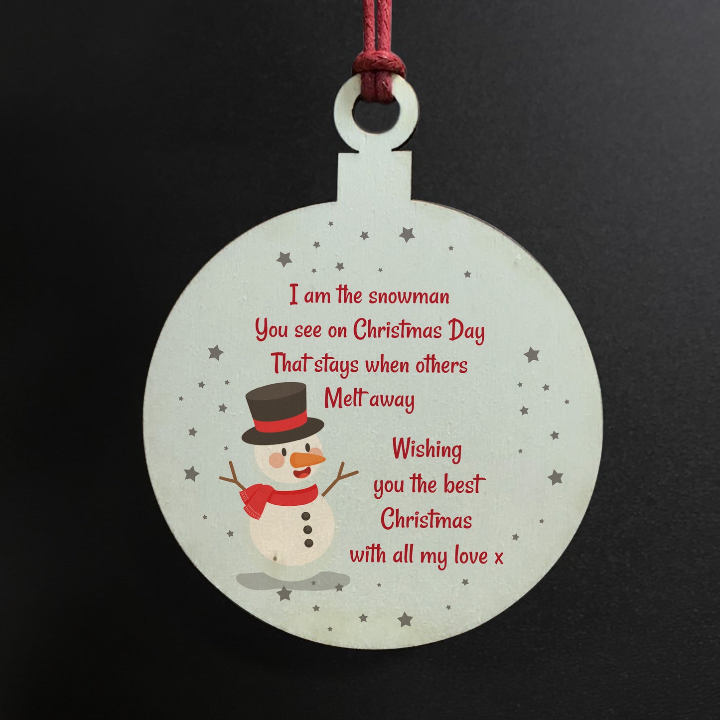 Wishing You The Best Christmas Tree Decoration Gift For Family