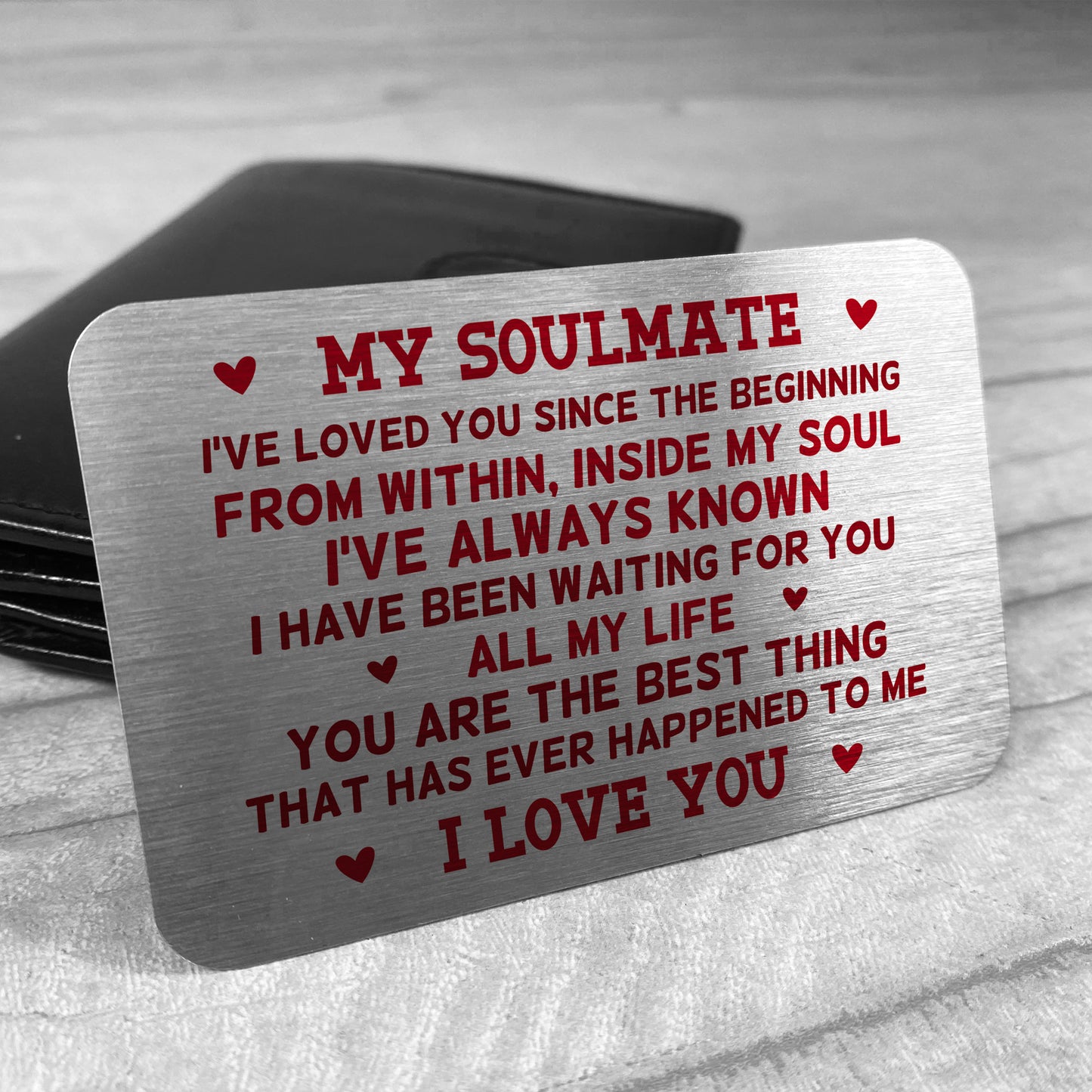 Soulmate Gift Wallet Card Insert Anniversary Gift For Him Her