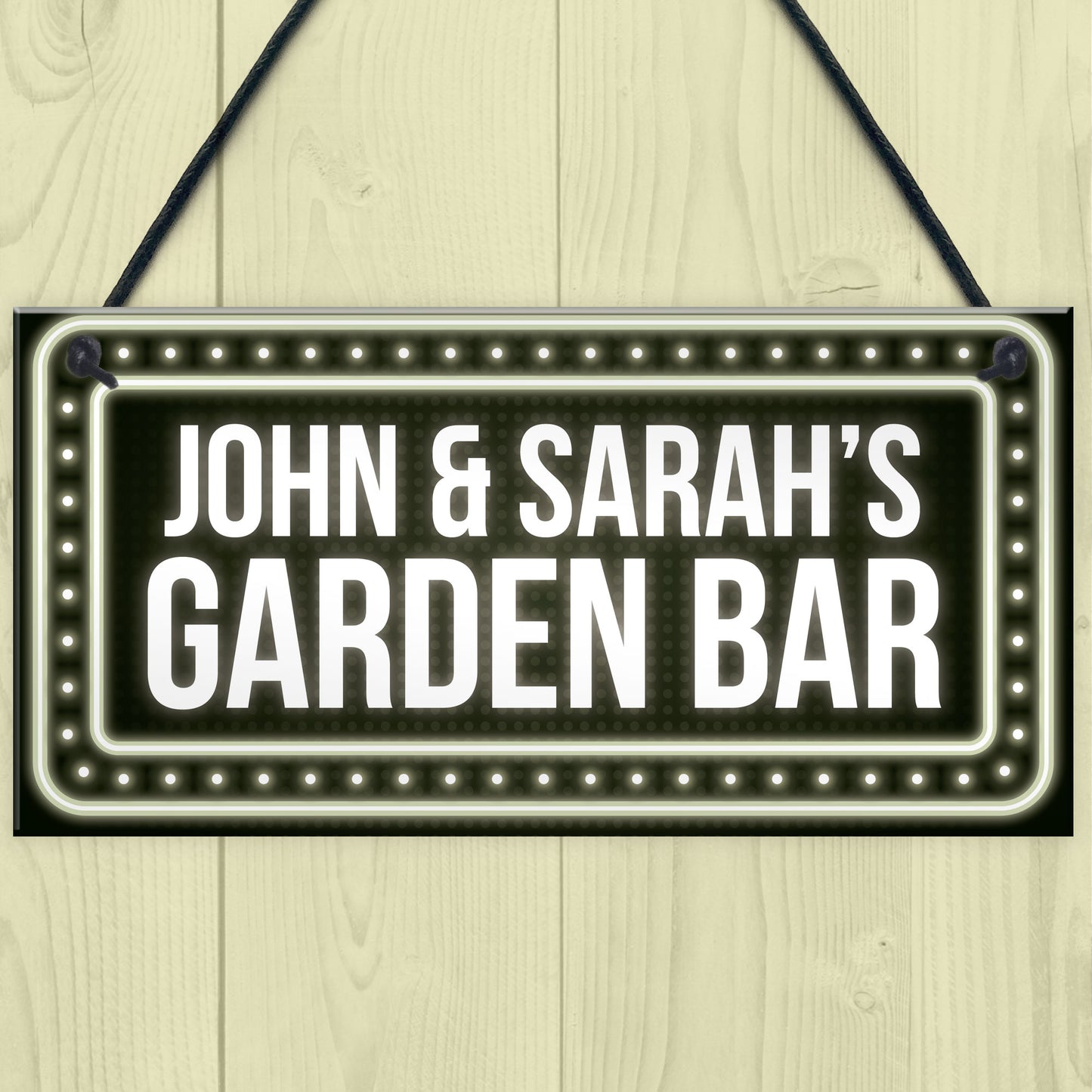 Neon Effect GARDEN BAR Personalised Bar Sign For Home Bar