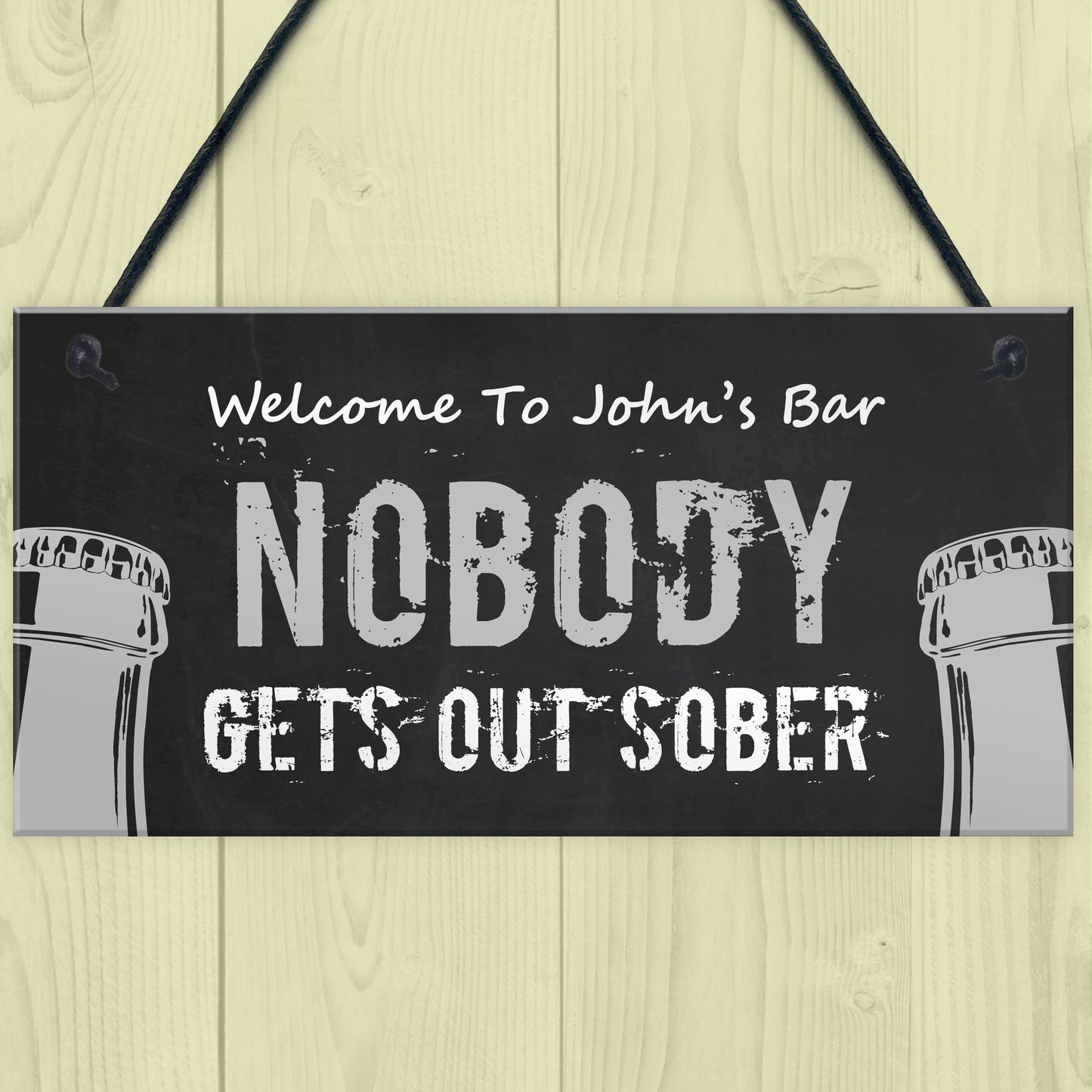 Funny Home Bar Sign Personalised Alcohol Beer Gift Man Cave Pub