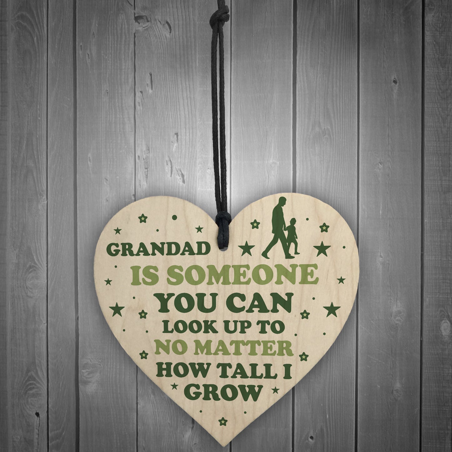 Grandad Gifts Novelty Wooden Heart Sign Birthday Grandad Gifts