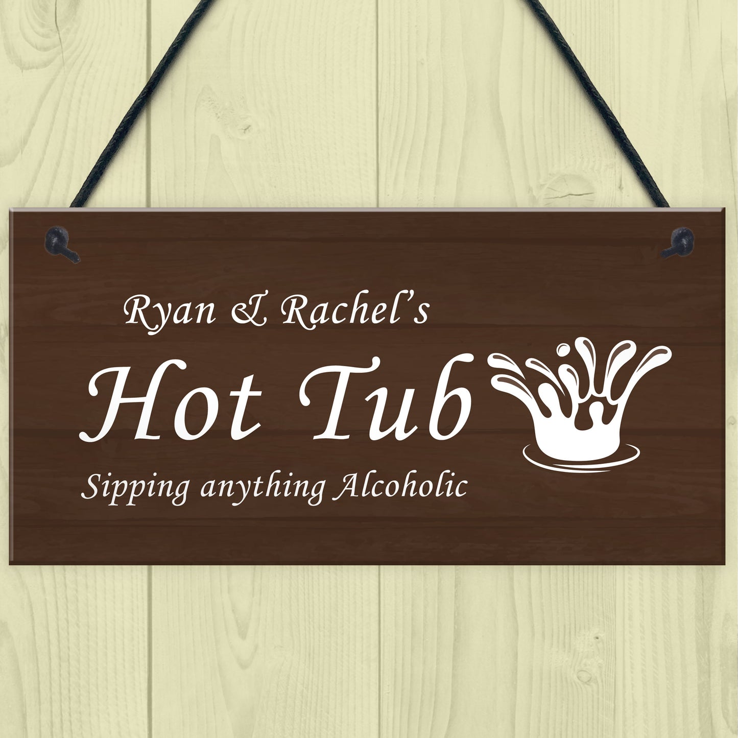 Personalised Hot Tub Sign Garden Backyard Decor Hot Tub Gifts
