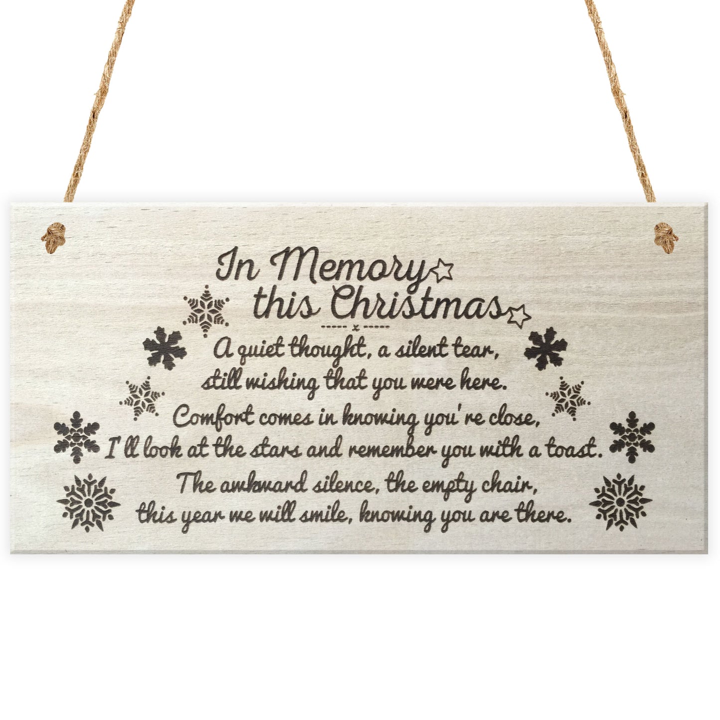 In Memory This Christmas Decoration Memorial Quote Plaque Gift