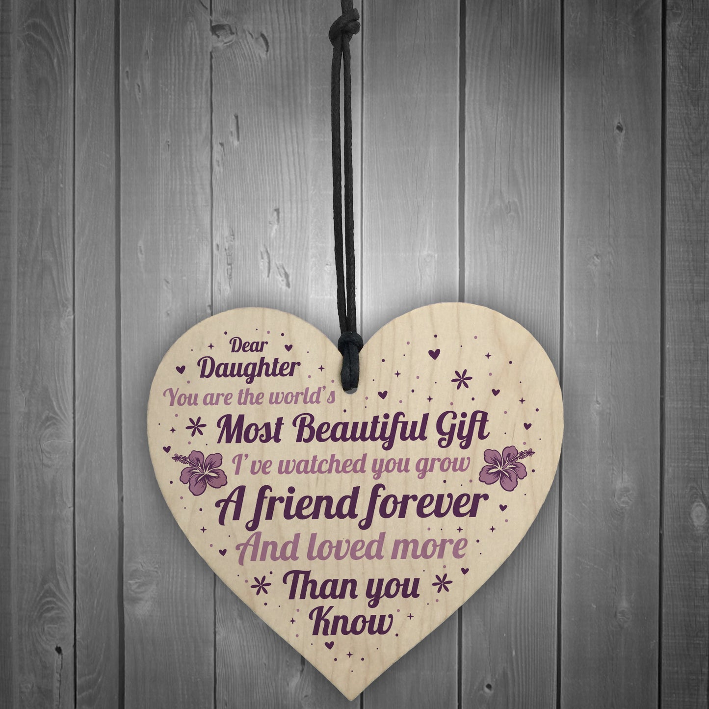 Daughter Gifts For Christmas Birthday Wood Heart Poem Daughter
