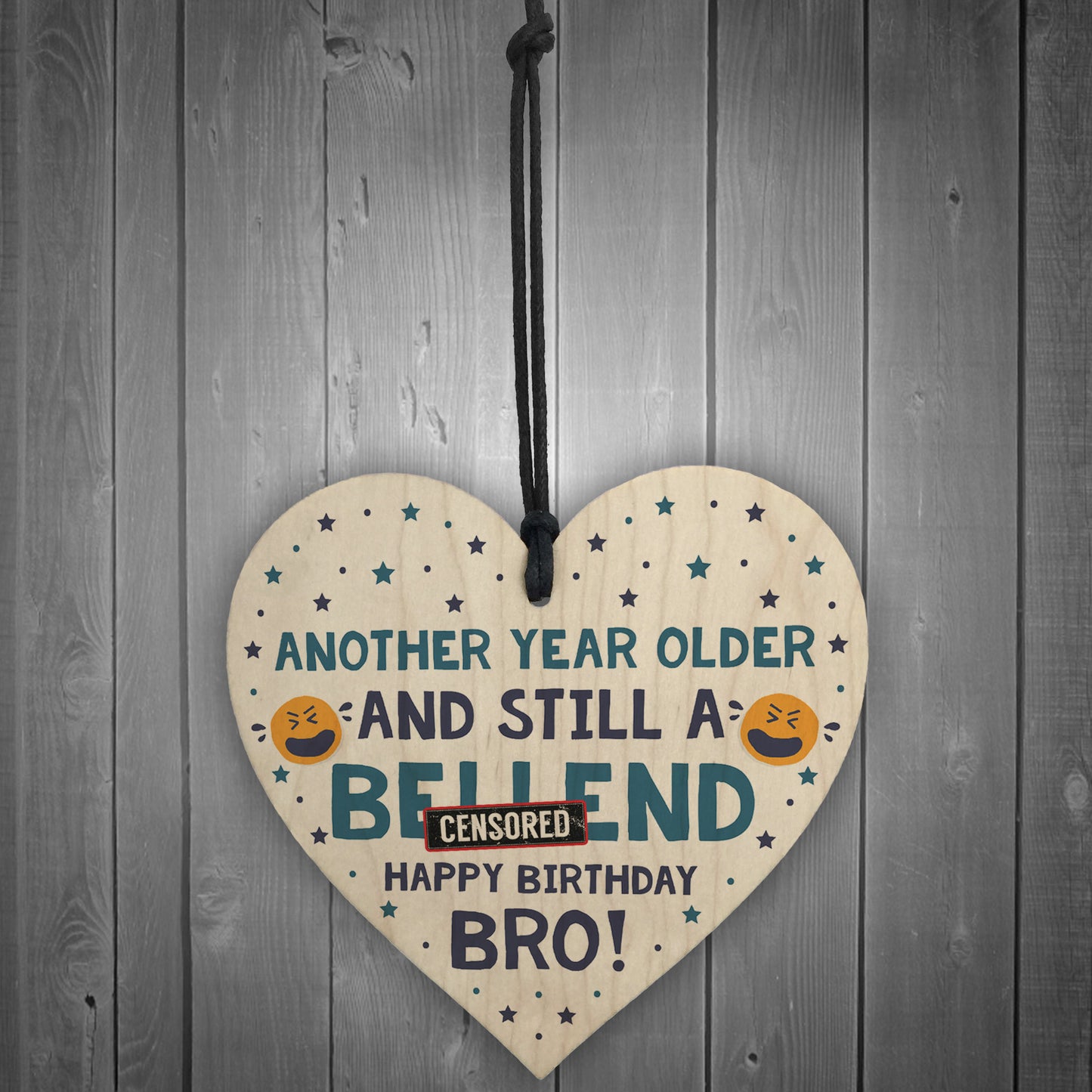 Brother Gifts Funny Novelty Wood Heart Birthday Gift From Sister