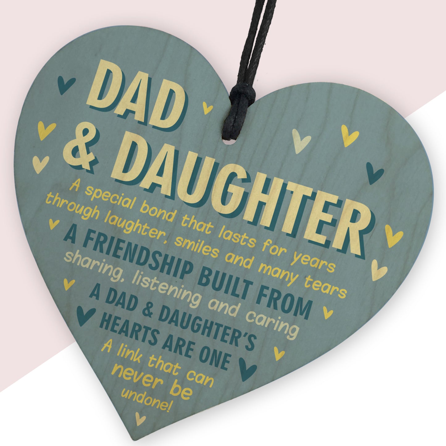 Dad And Daughter Gifts Wood Heart Sign Fathers Day Gift Birthday