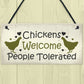 Funny Chicken Sign Hanging Sign Pet Sign Chicken Accessories