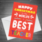 Christmas Card For Worlds Best Teacher Christmas Cards For Him