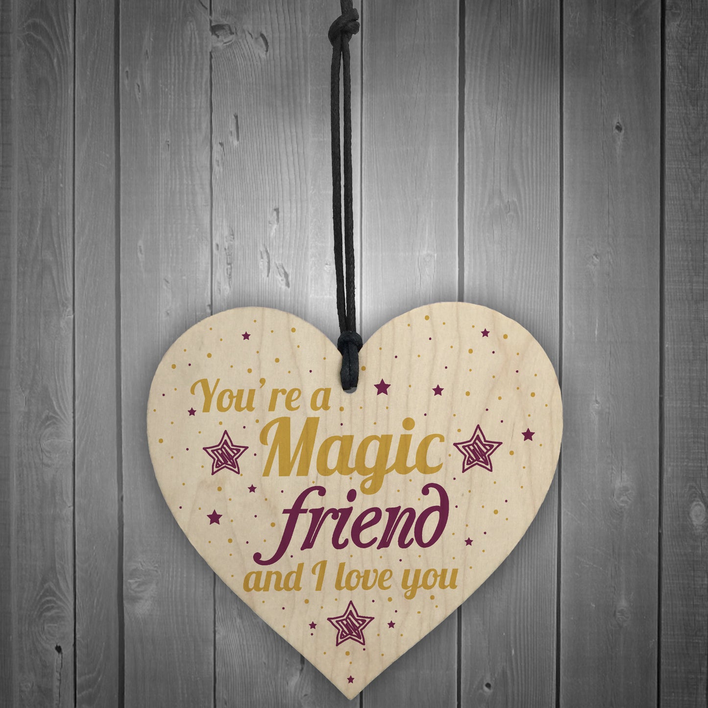FRIEND Sign Inspirational Wooden Heart Plaque Friendship Gift