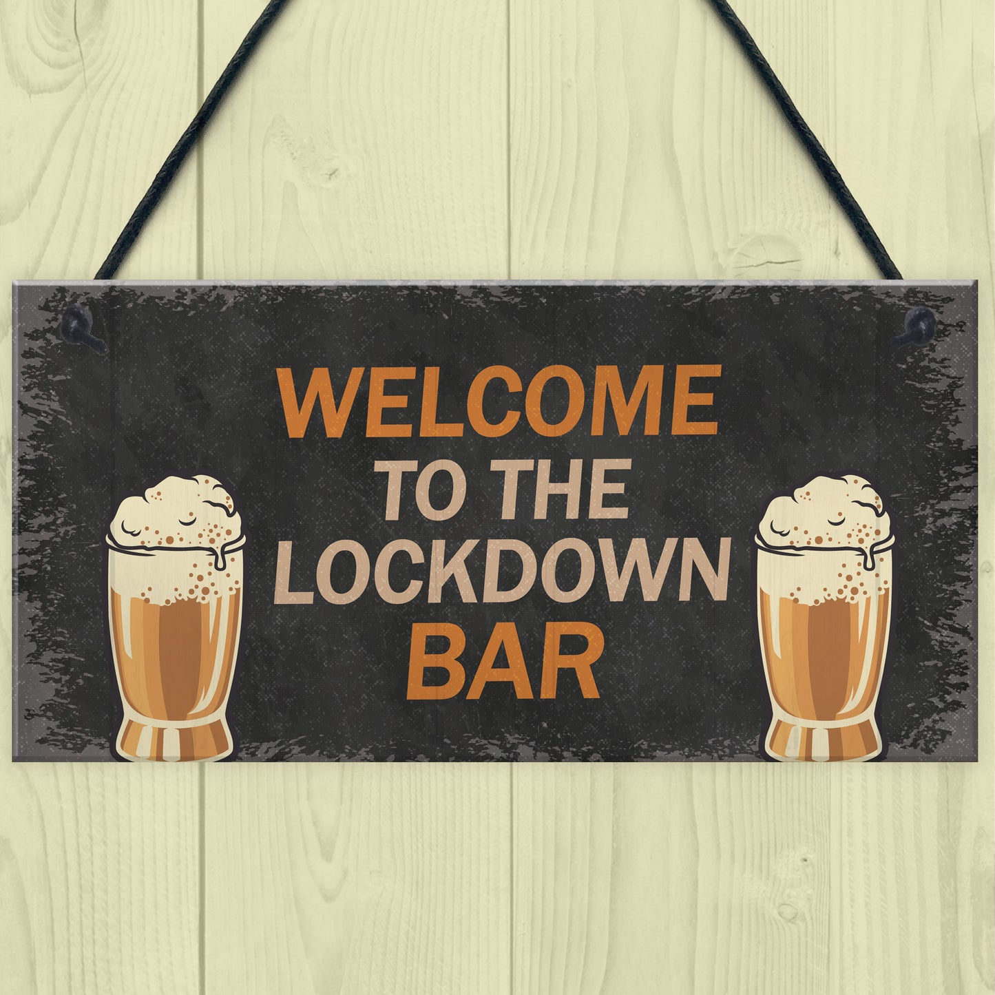 The LOCKDOWN Bar Funny Quarantine Plaques Novelty Home Bar Sign