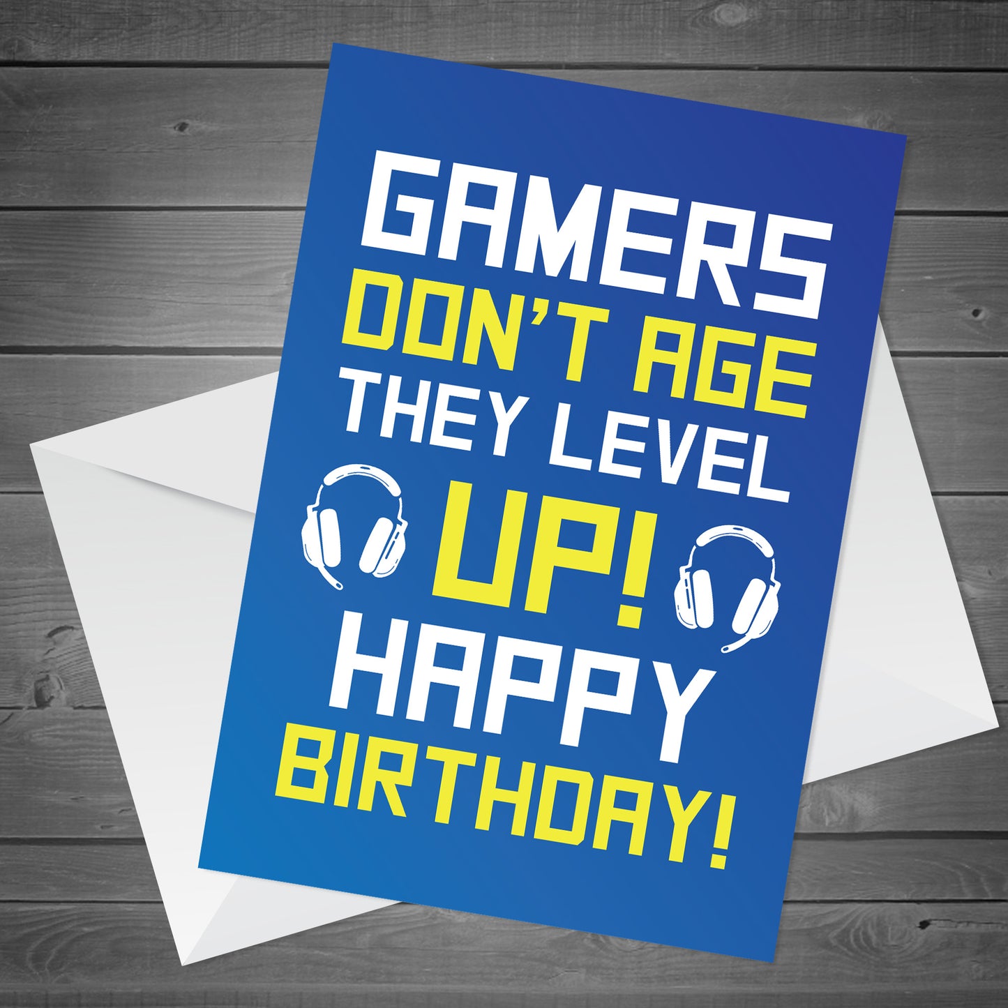 FUNNY Humour Birthday Card For Him GAMING CARD Level Up Card