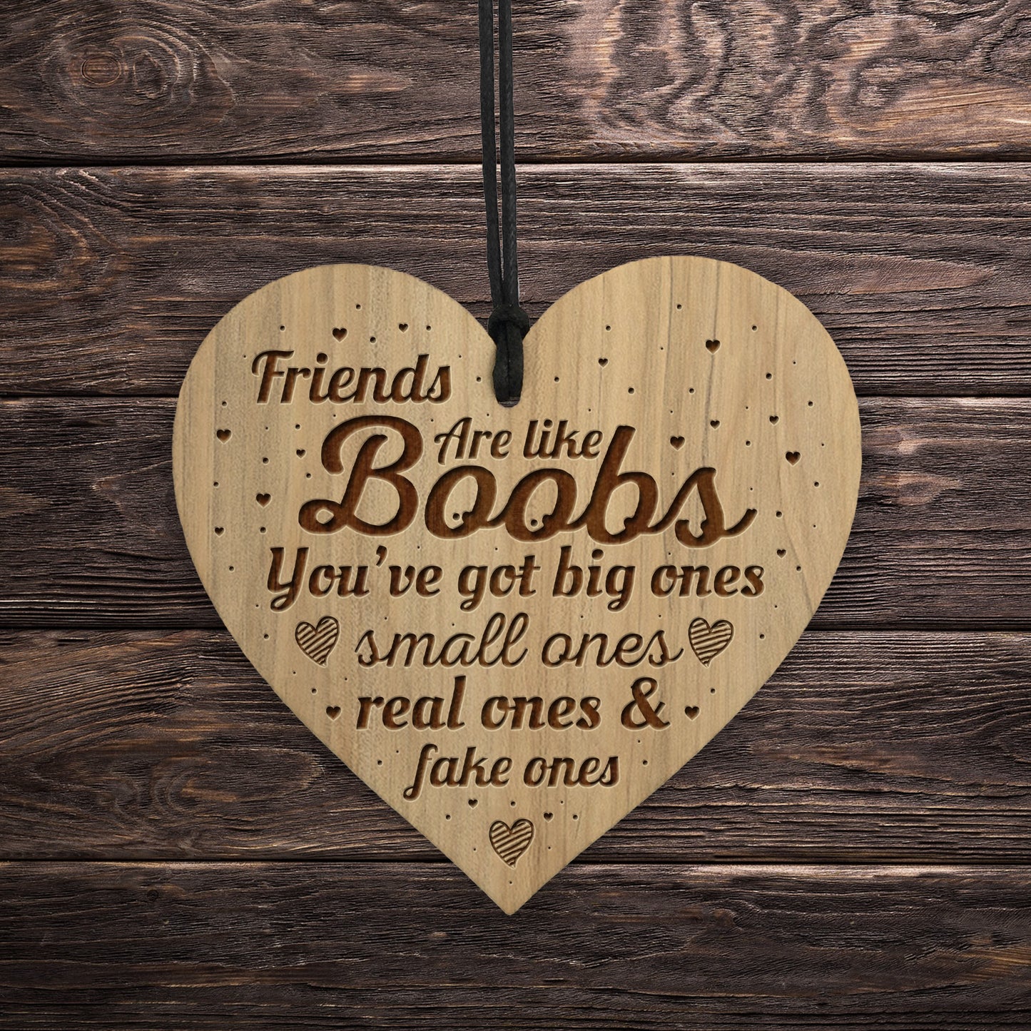 Best Friend Plaque Engraved Wood Heart Gift For Her Thank You