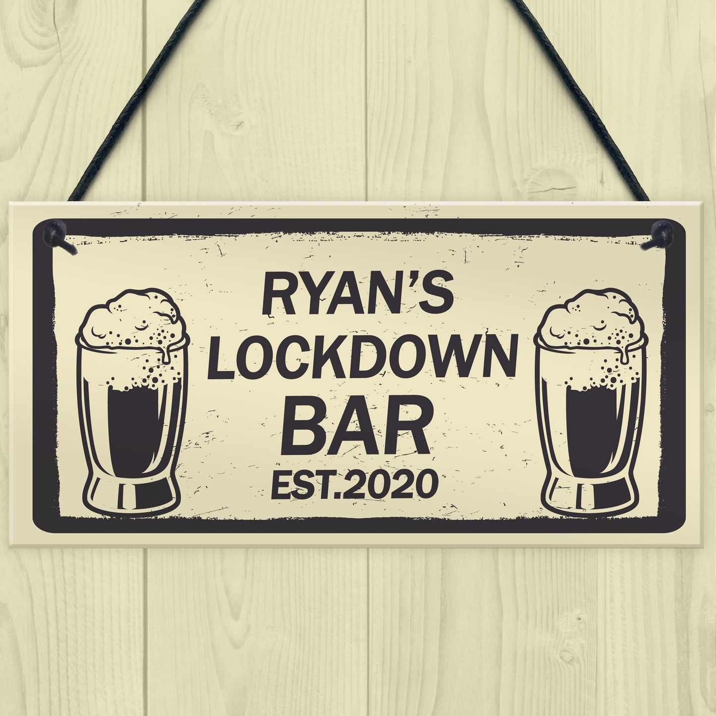 Quarantine Lockdown Bar Personalised Bar Signs Novelty Man Cave