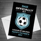 Fathers Day Card Football Themed Funny Dad Card From Daughter