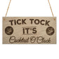 Cocktail O'Clock Alcohol Man Cave Home Bar Shed Hanging Plaque