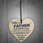Happy Birthday Dad Father Greetings Wooden Heart Funny Sign Gift
