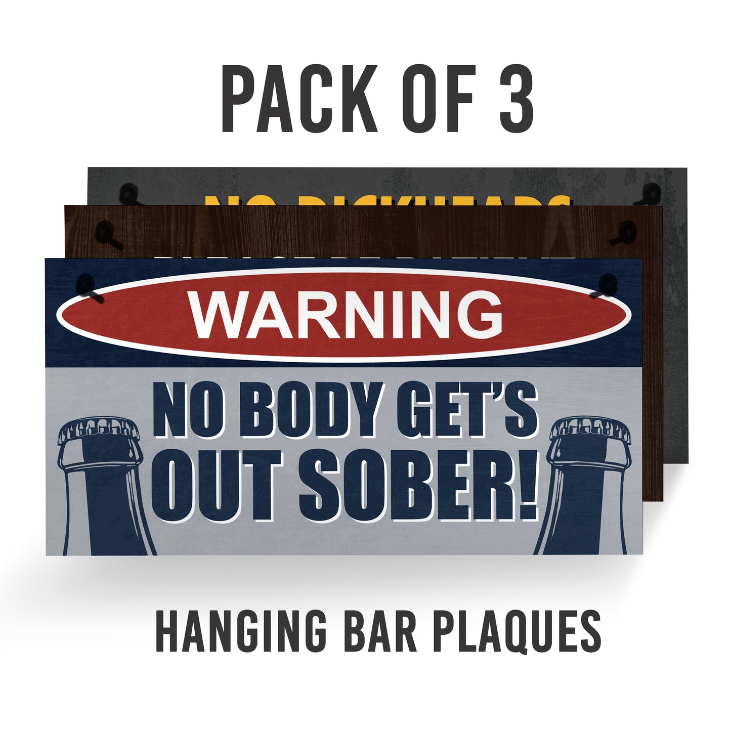 Bar Signs Accessories 3pcs Bundle Funny Signs For Home Garden
