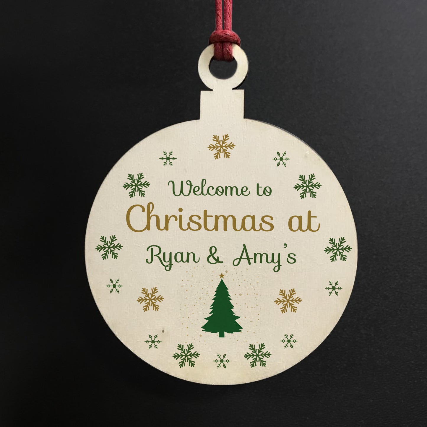 Christmas Tree Decoration Welcome Gift Personalised Bauble