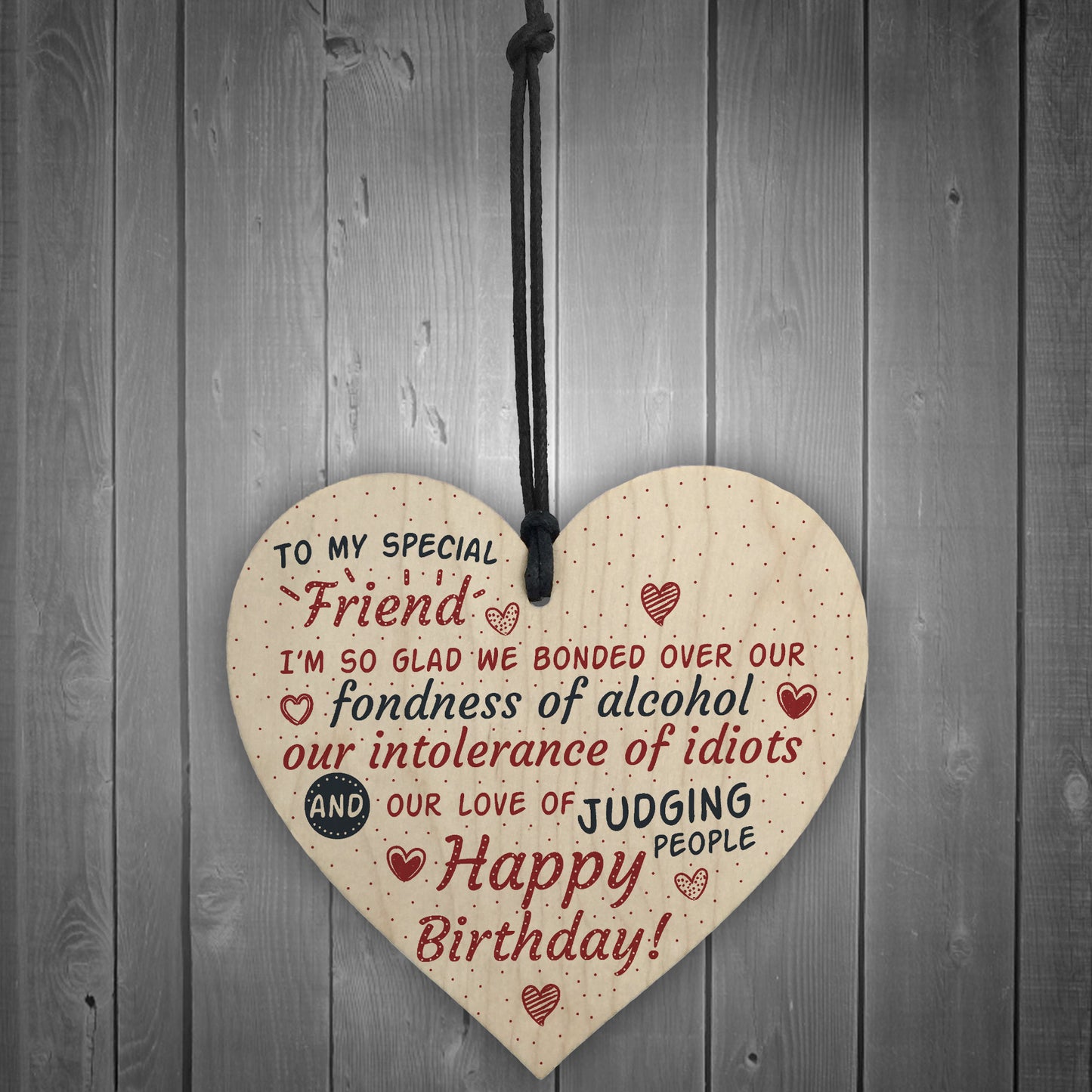 Special Friend Friendship Sign Happy Birthday Plaque Wooden