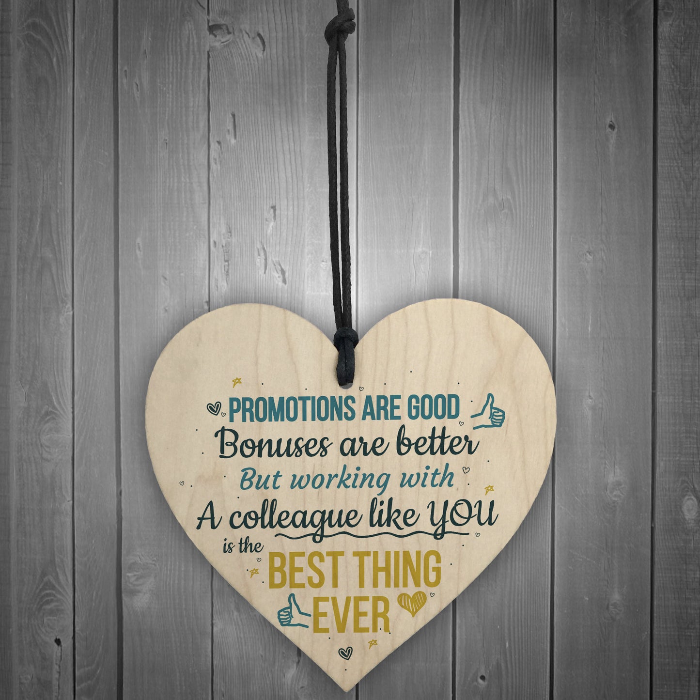 Best Colleague Hanging Heart Plaque Work Present FRIEND Sign