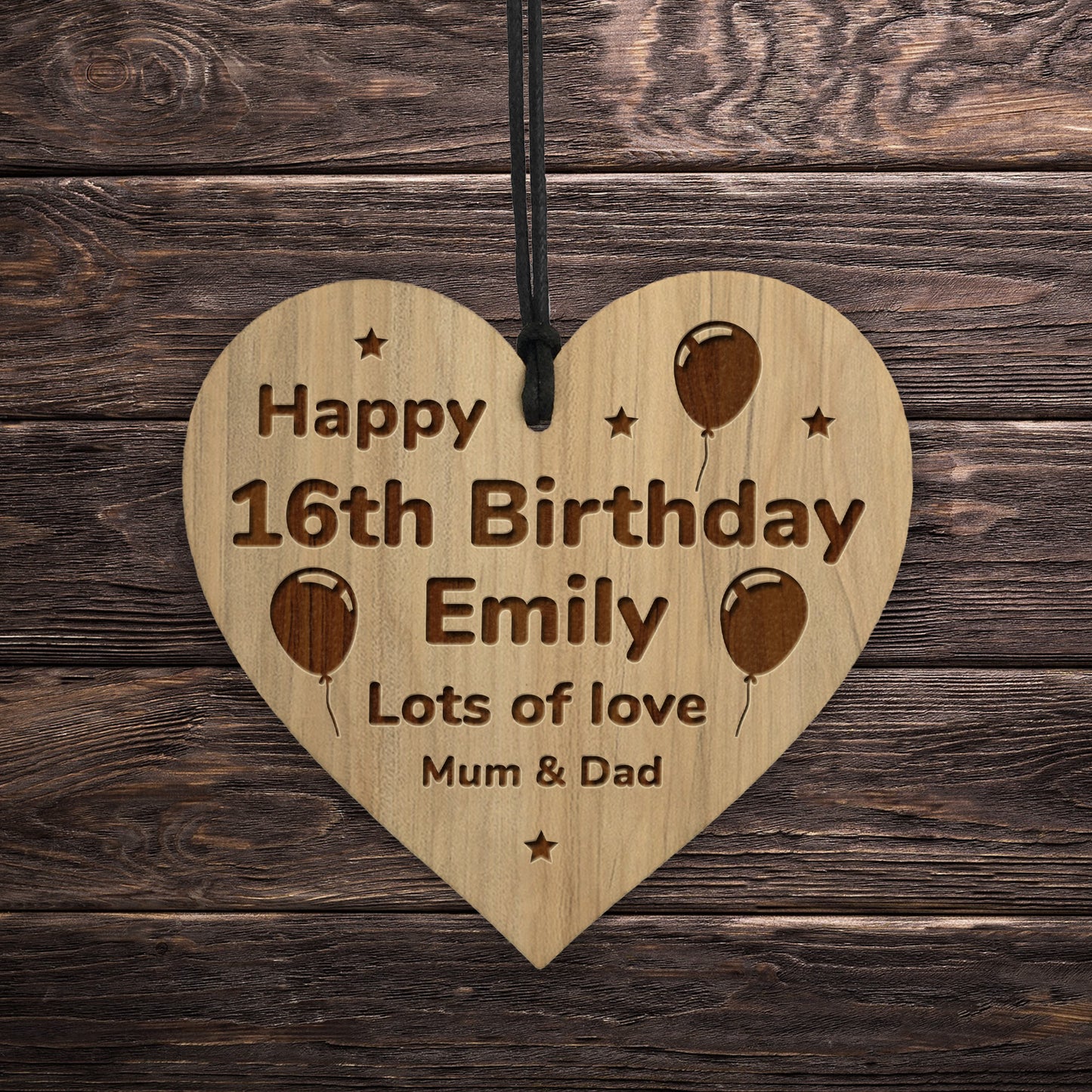 Personalised 16th 18th 21st 30th Birthday Gift For Him Her Heart