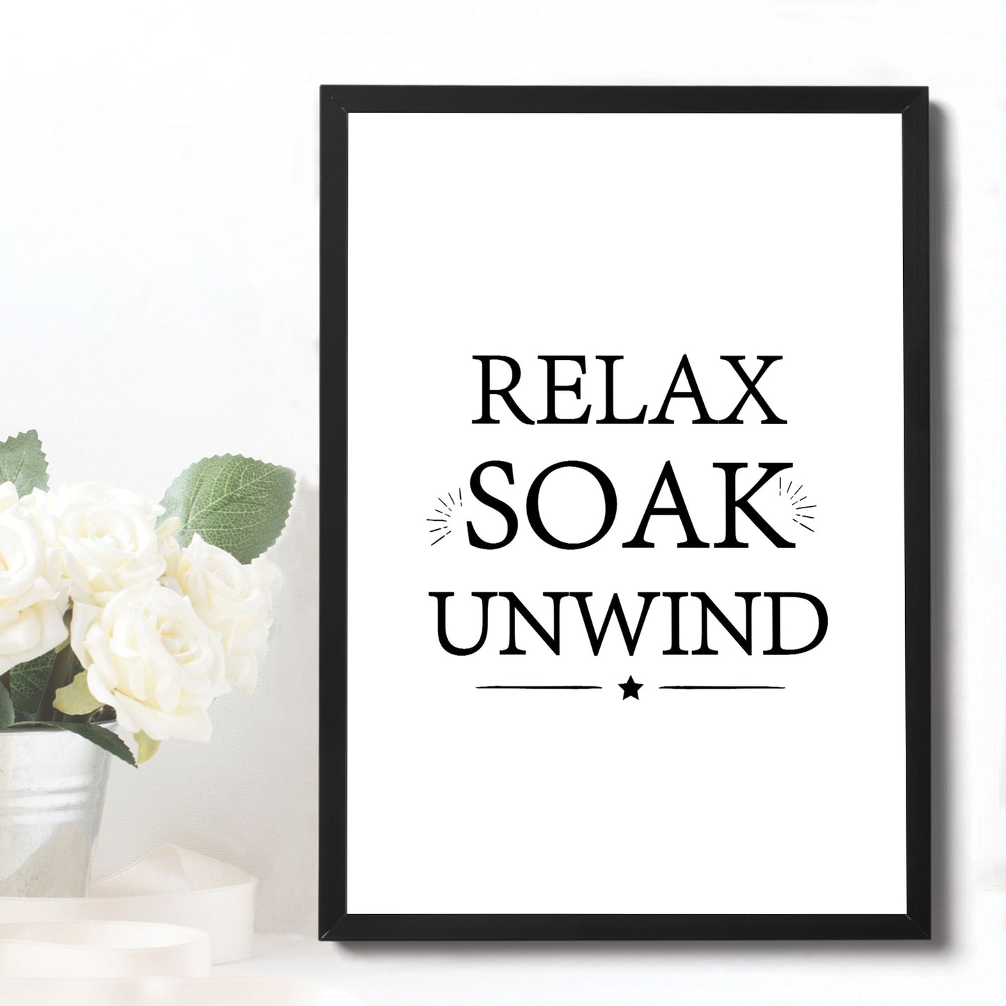 Bathroom Sign Hanging Wall Print Framed New Home Gift Home Decor