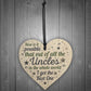 Uncle Gifts For Birthday Christmas Wooden Heart Uncle Ornament