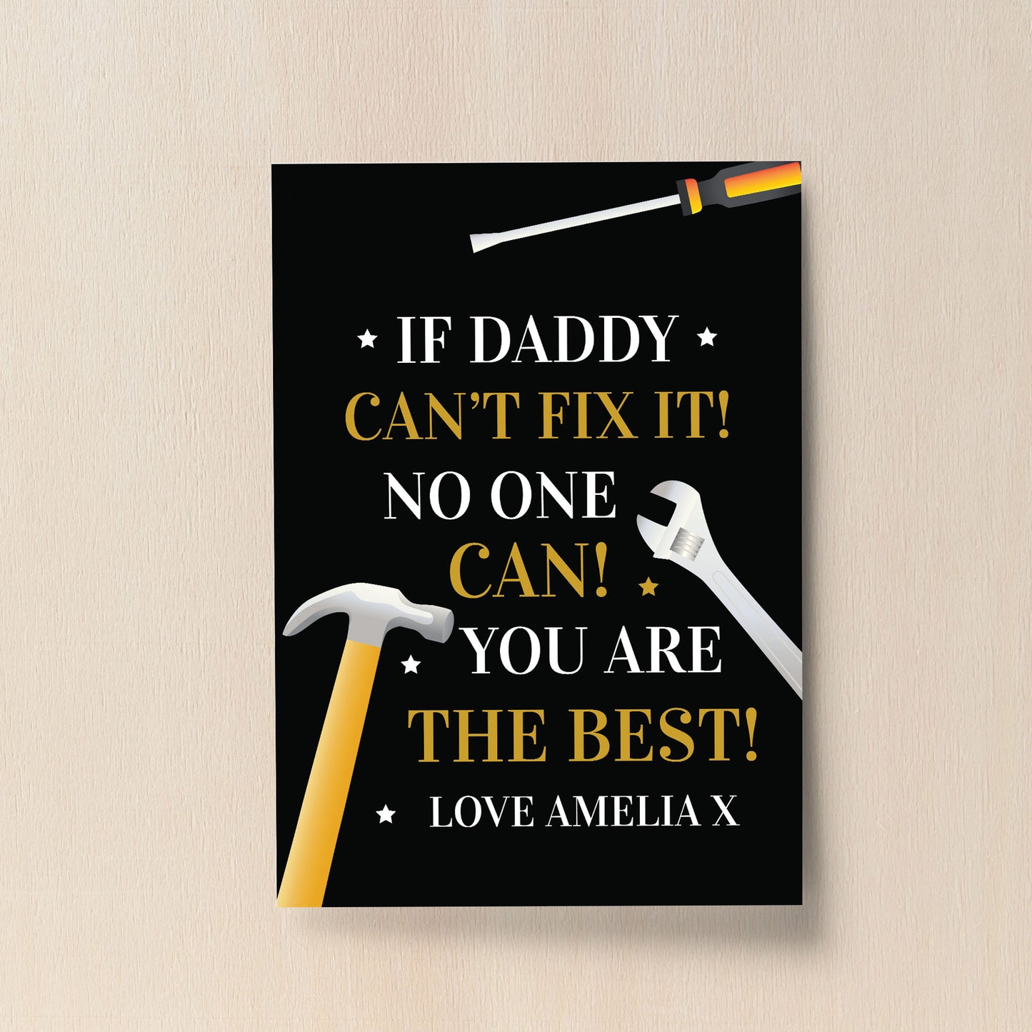 DADDY CANT FIX IT Funny Print For Daddy Birthday Christmas Gift