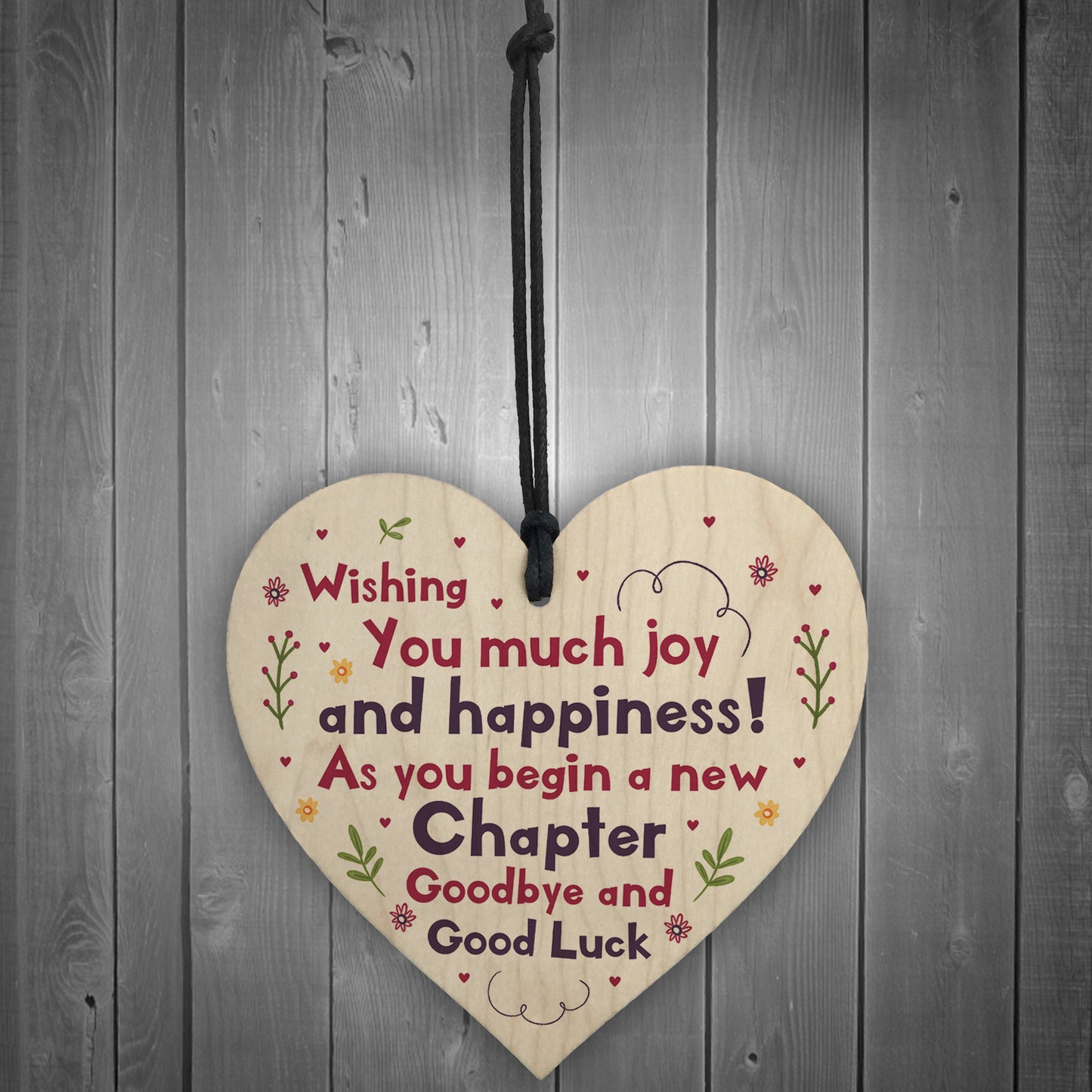 Colleague Plaque Hanging Wooden Heart Colleague Leaving Gift