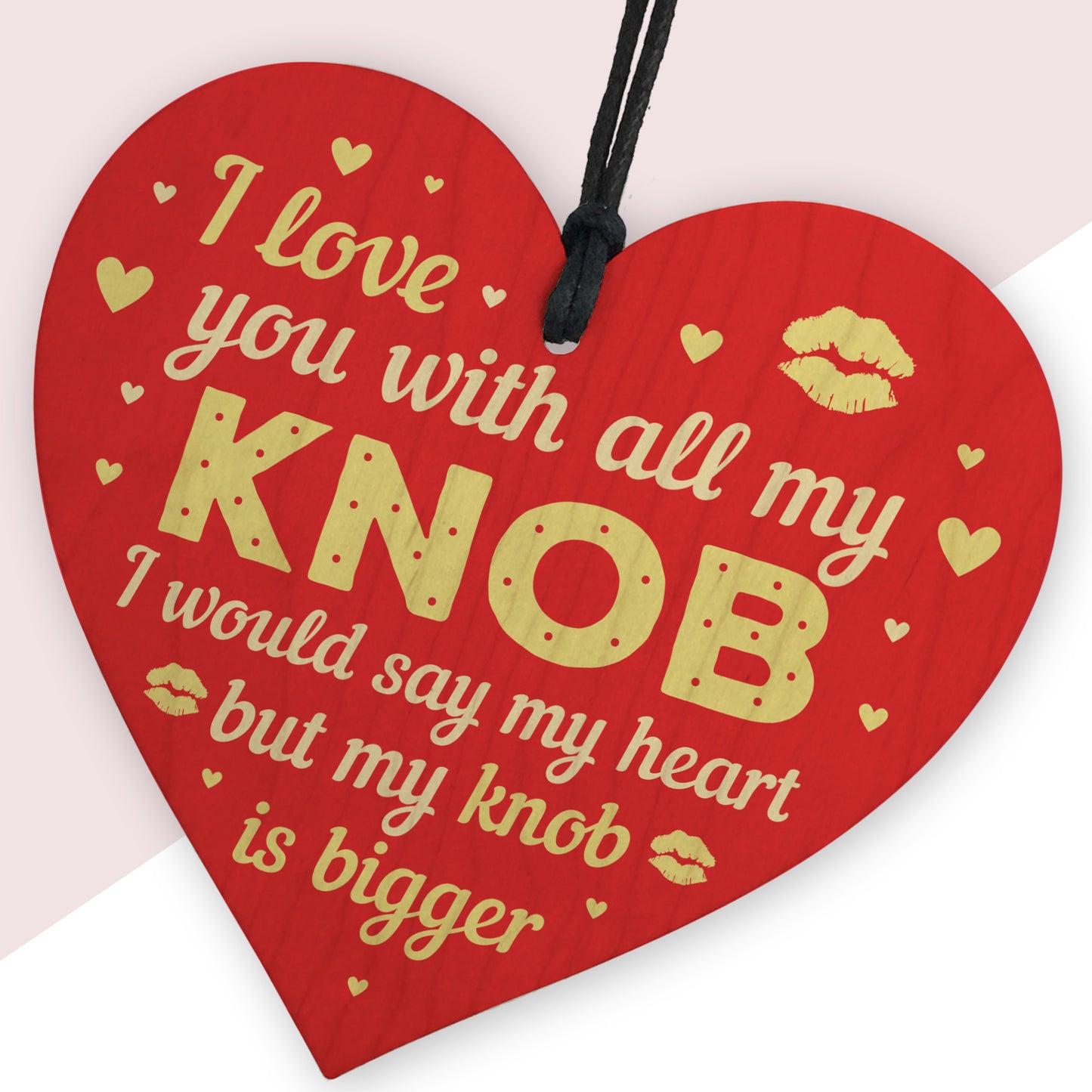 Funny Valentines Gifts Girlfriend Wife Wood Heart Anniversary