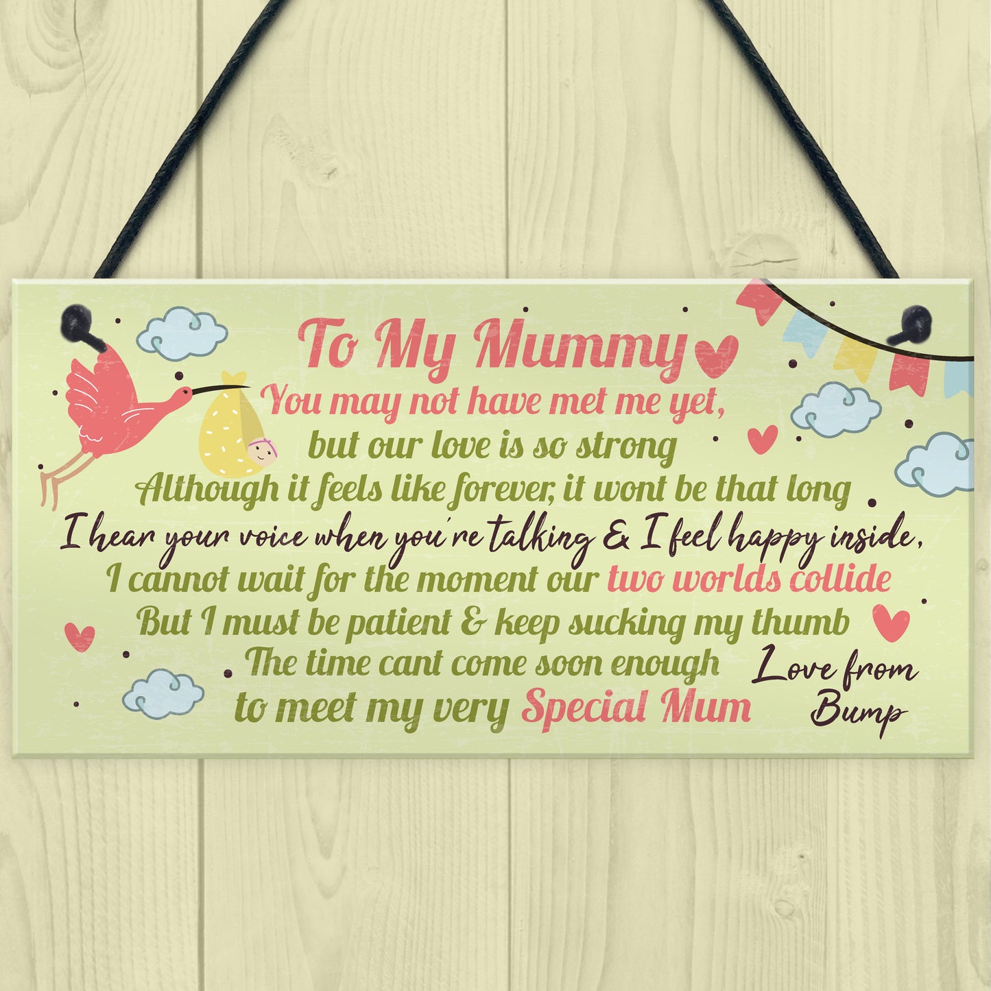 To My Mummy To Be Plaques Gifts From Bump BABY SHOWER Plaque