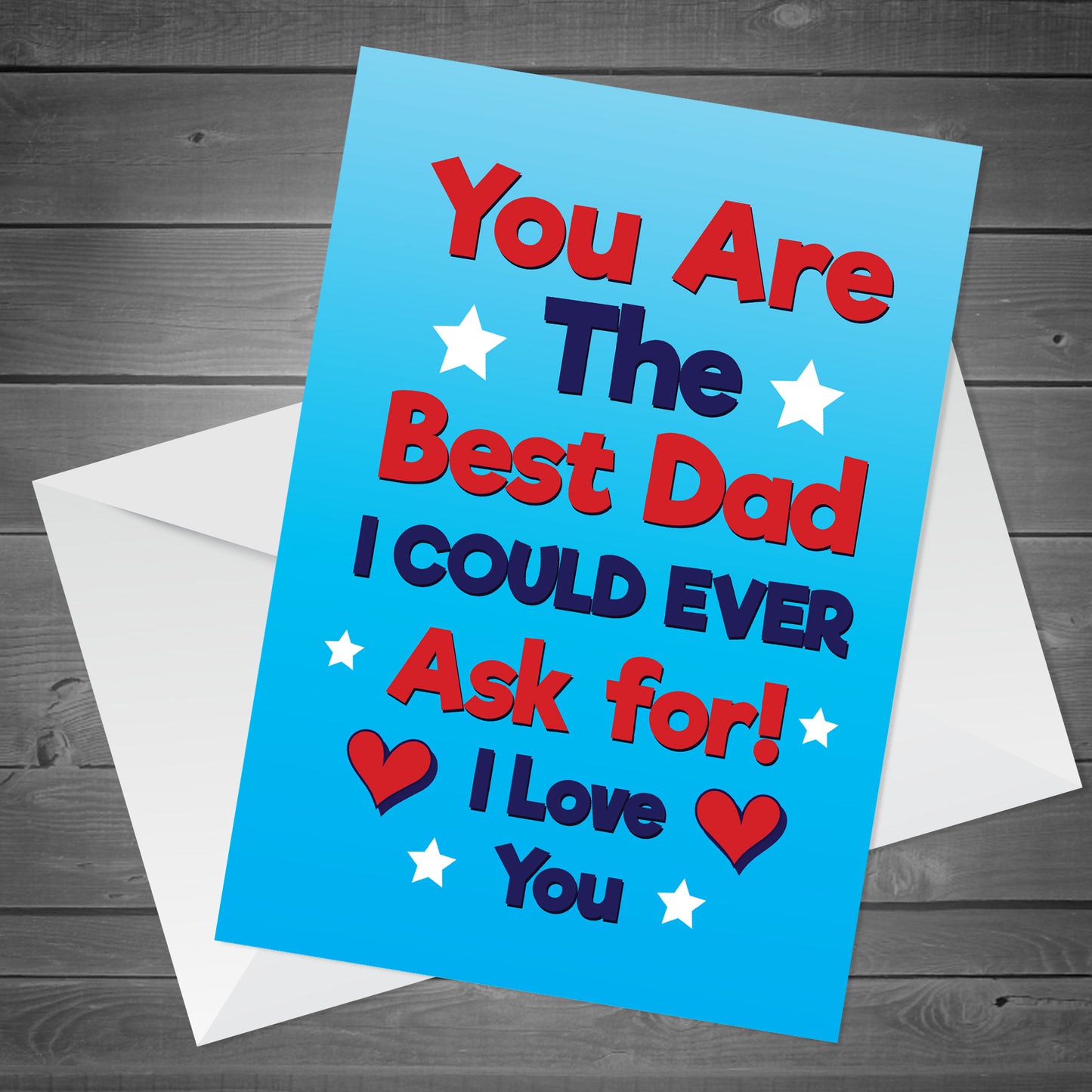 Best Dad Card For Birthday A6 Card Thank You Card For Dad