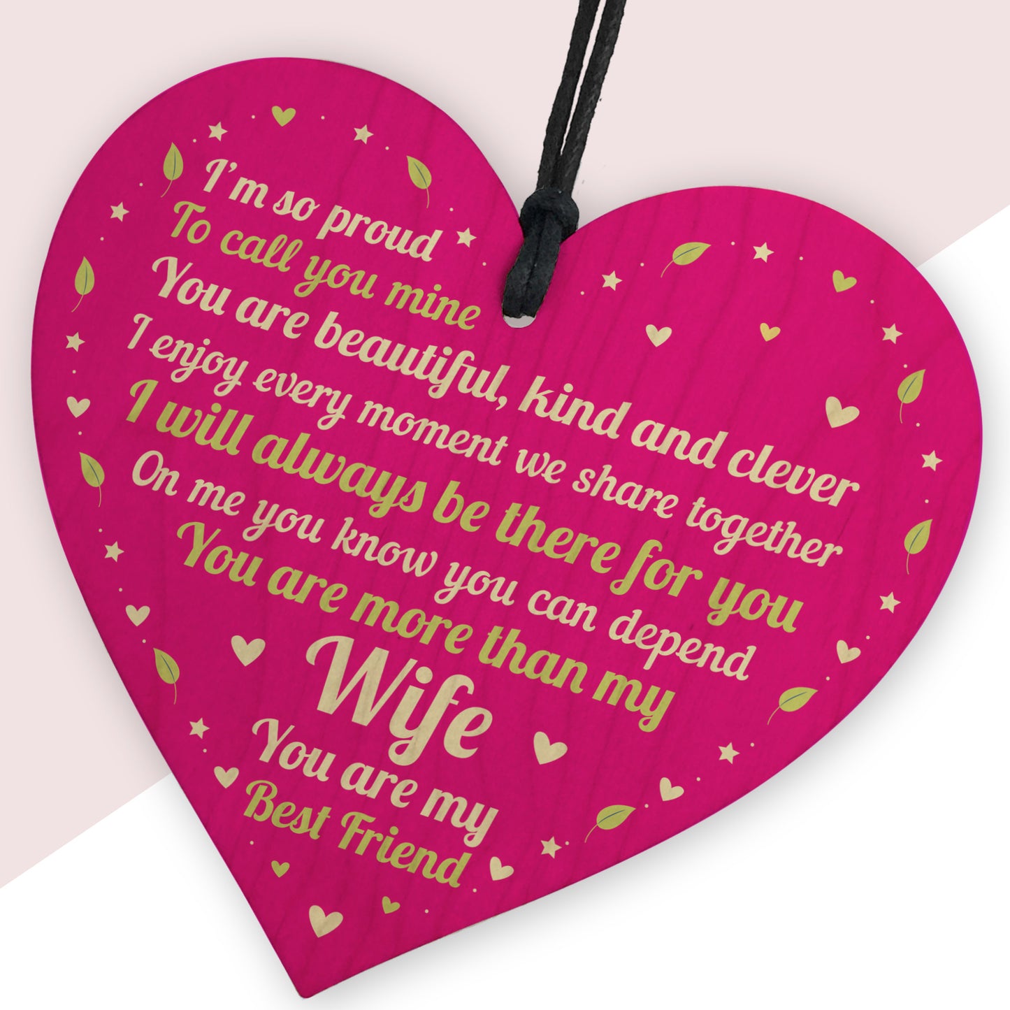 Valentines Gifts Wife Wood Heart Anniversary Birthday Gift