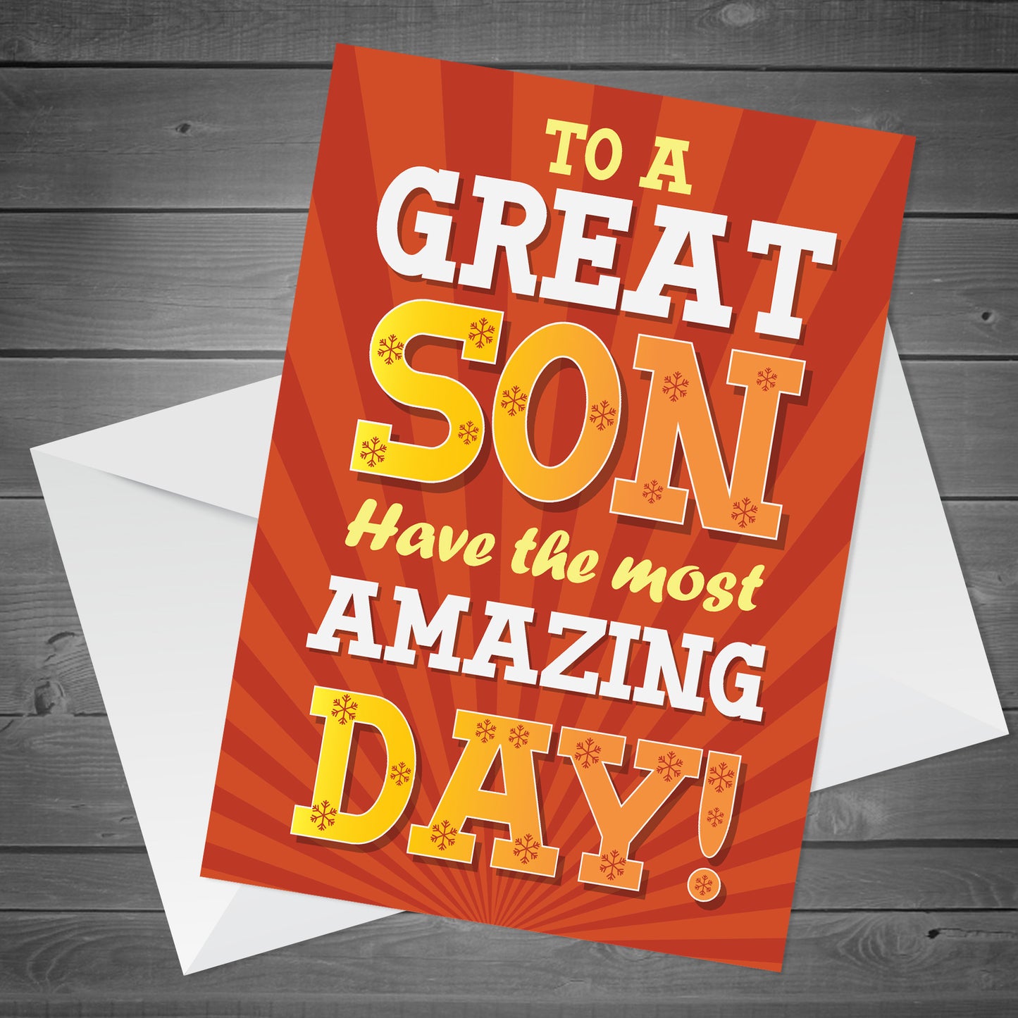 SON BIRTHDAY CARD AMAZING DAY Christmas Card For Son From Mum