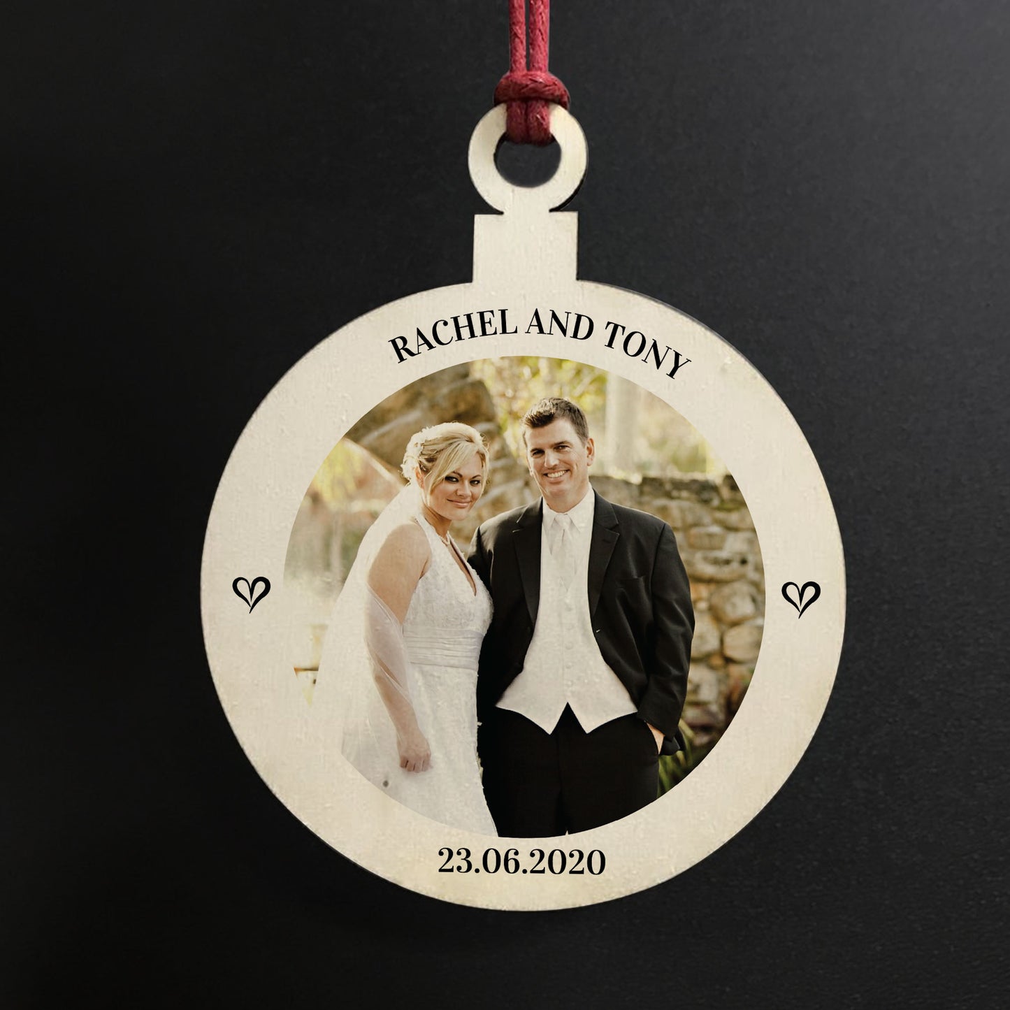 PERSONALISED Christmas Decor Bauble Wedding Anniversary Gift