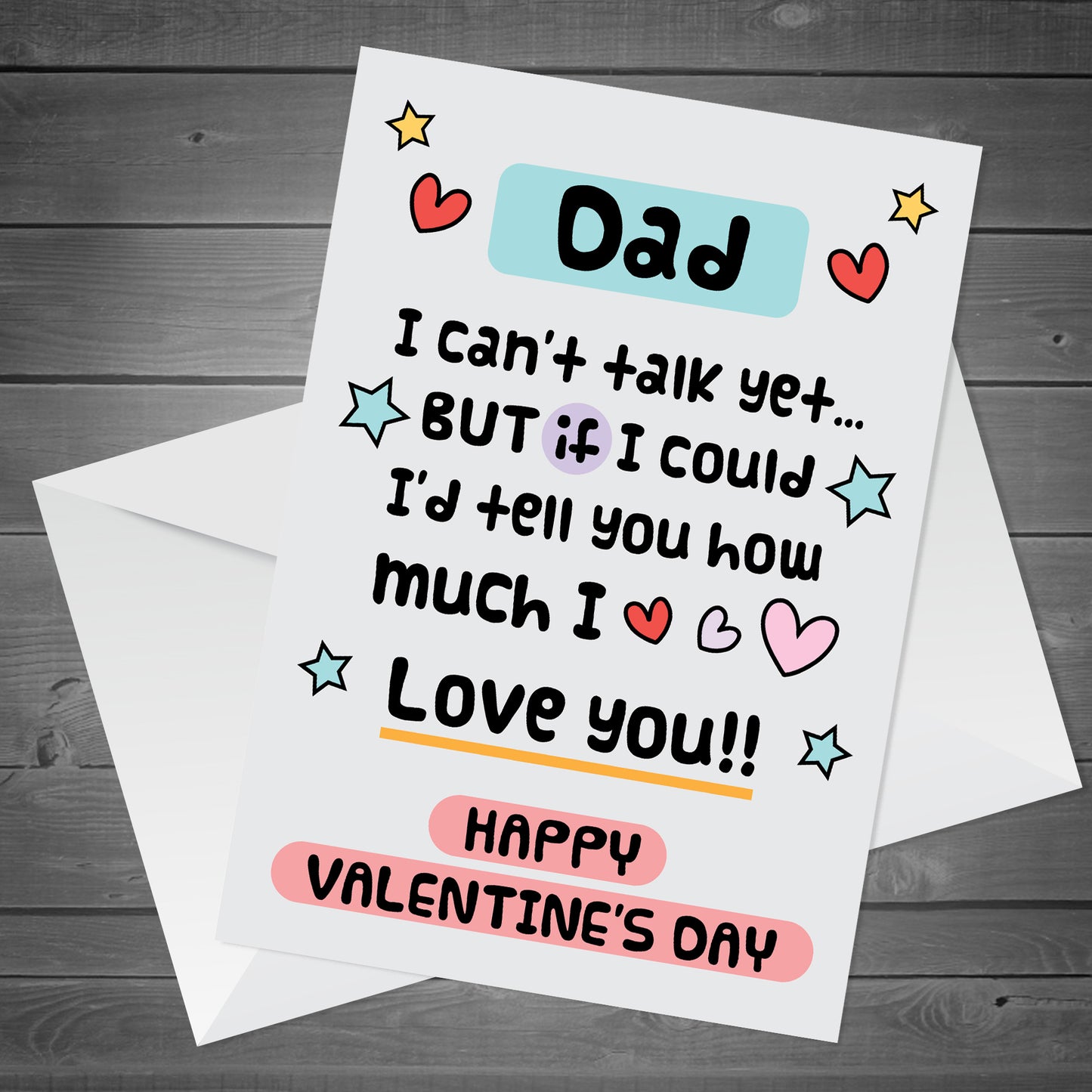 Happy Valentines Card For New Dad Valentines Card For Daddy Card
