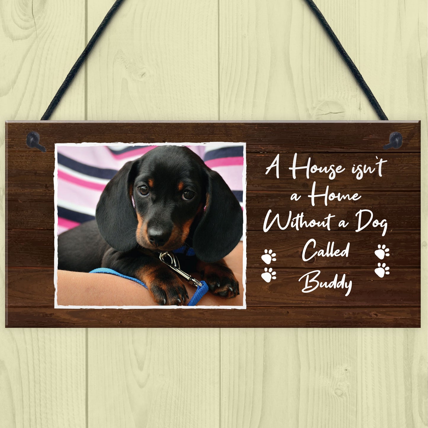 Personalised Photo Dog Sign Home Decor Dog Lover Gift For Family