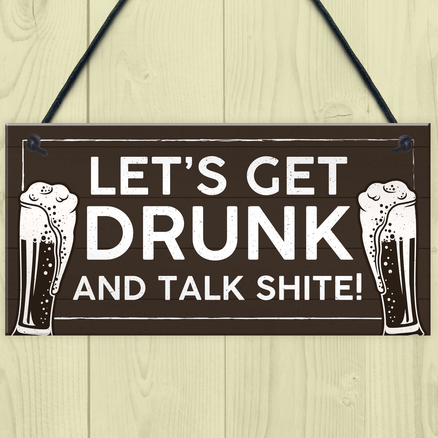 Funny Alcohol Sign Man Cave Home Bar Pub Hanging Plaque