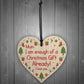 Funny Mum Christmas Gift From Daughter Son Novelty Wood Heart
