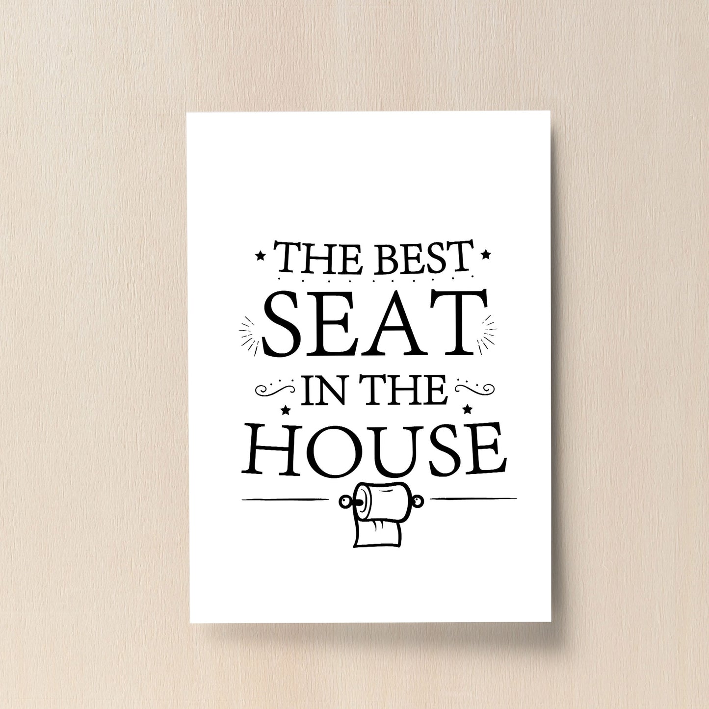 Bathroom Sign For Toilet Loo Funny Print Home Decor Wall Art