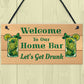 Shabby Home Bar Sign For Garden Summerhouse Shed Hanging Sign