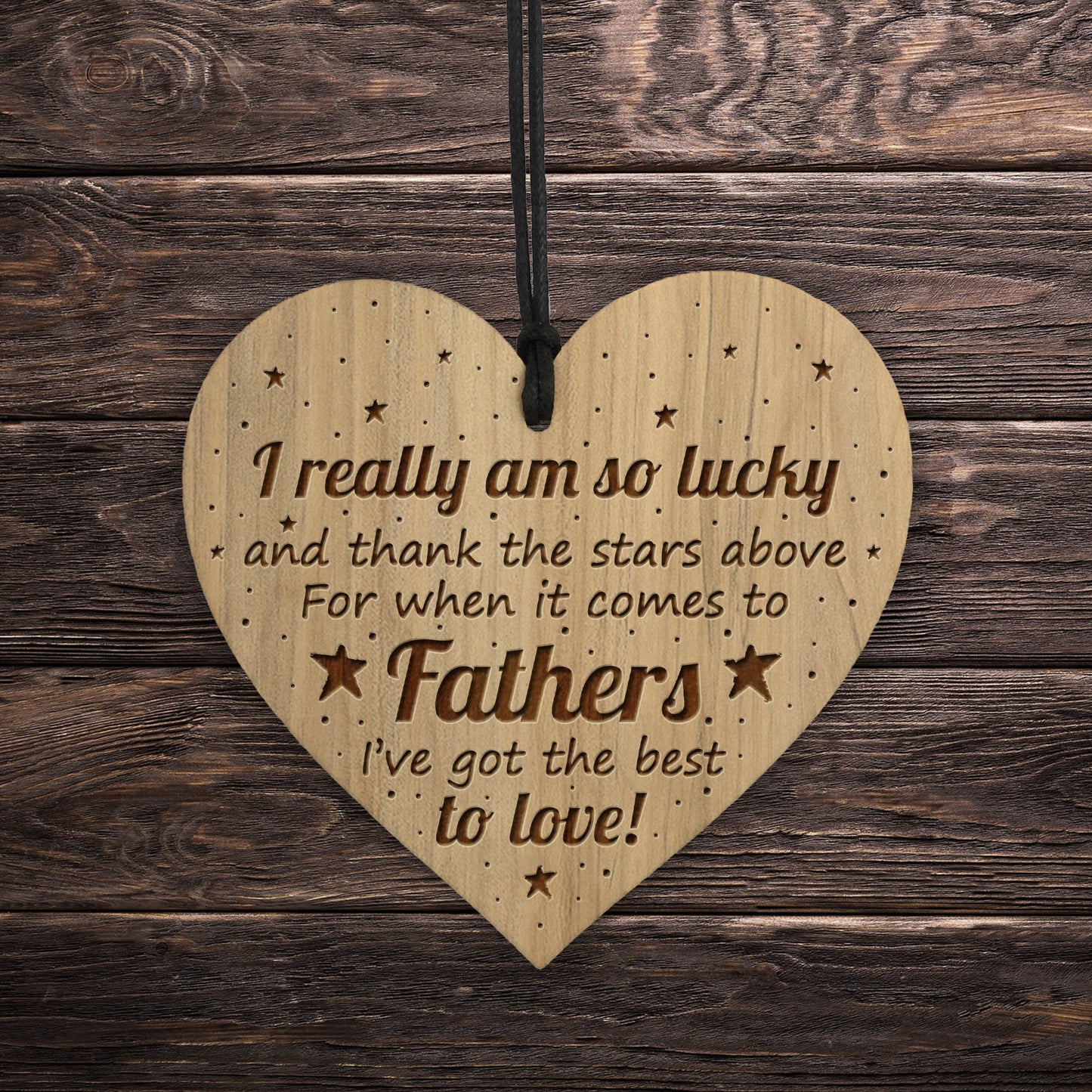 Dad Engraved Heart Gift For Father Birthday Christmas Gift