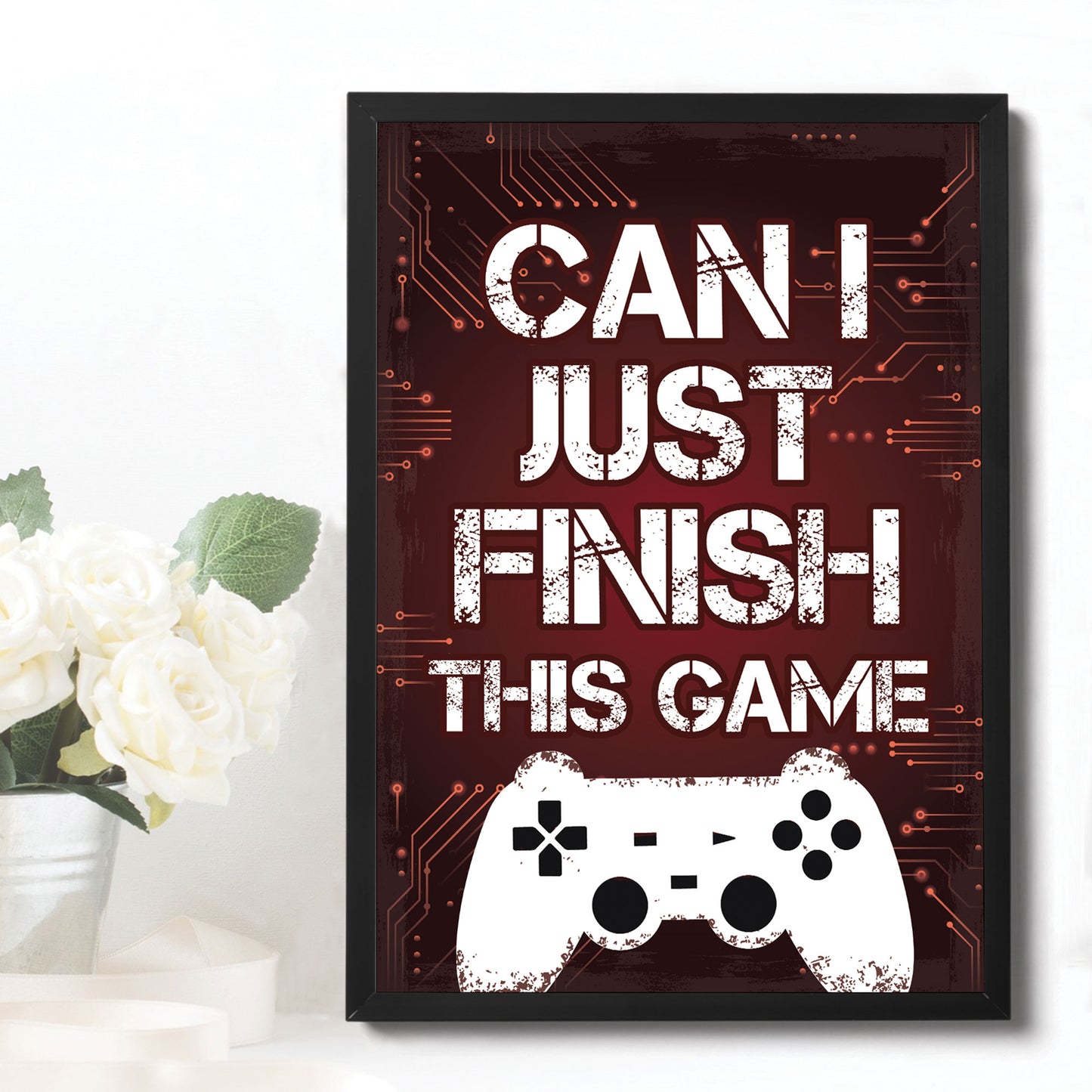 Gamer Gift For Son Dad Uncle Boys Bedroom Decor Man Cave Frame