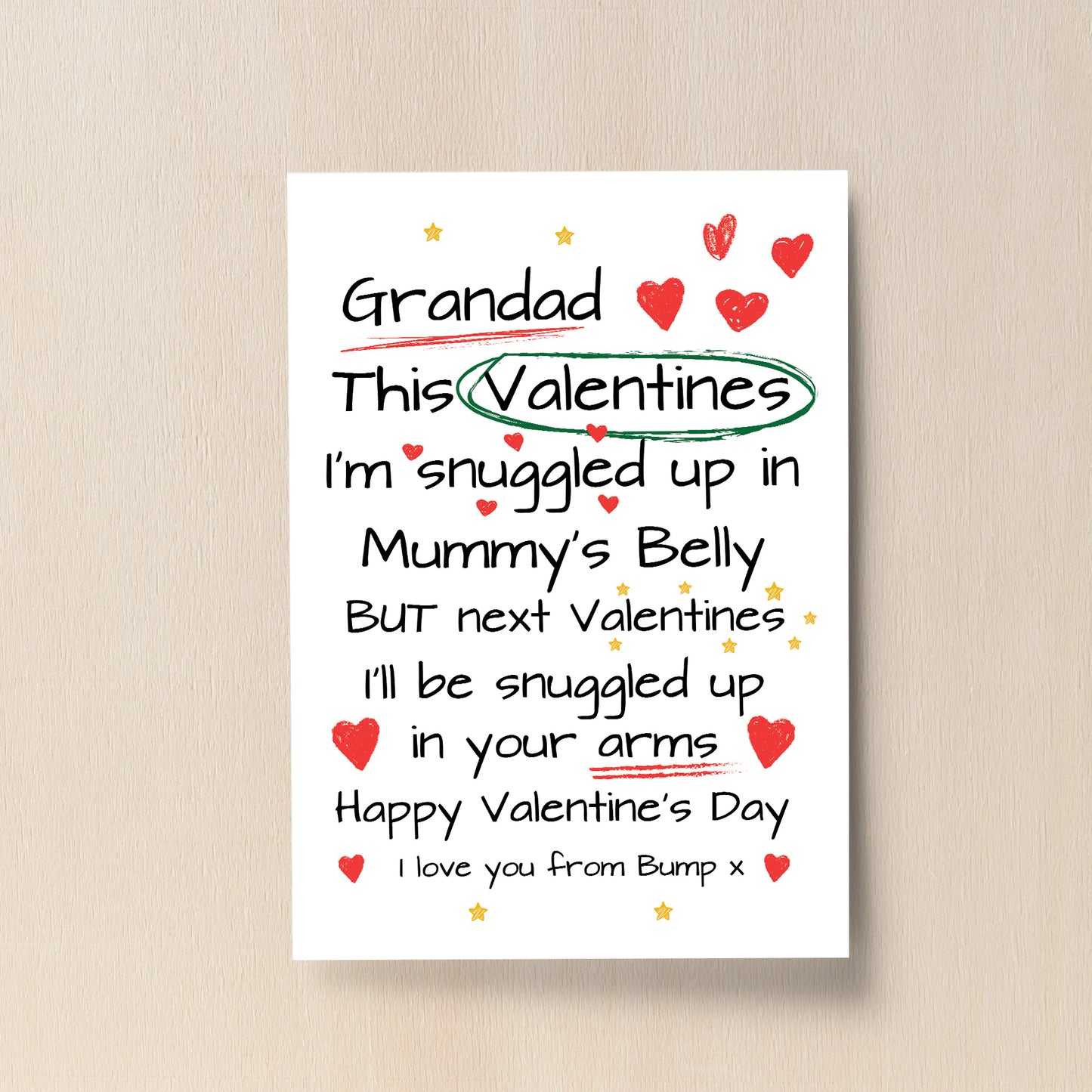 Grandad To Be Gifts For Valentines Day Gift From Bump Print
