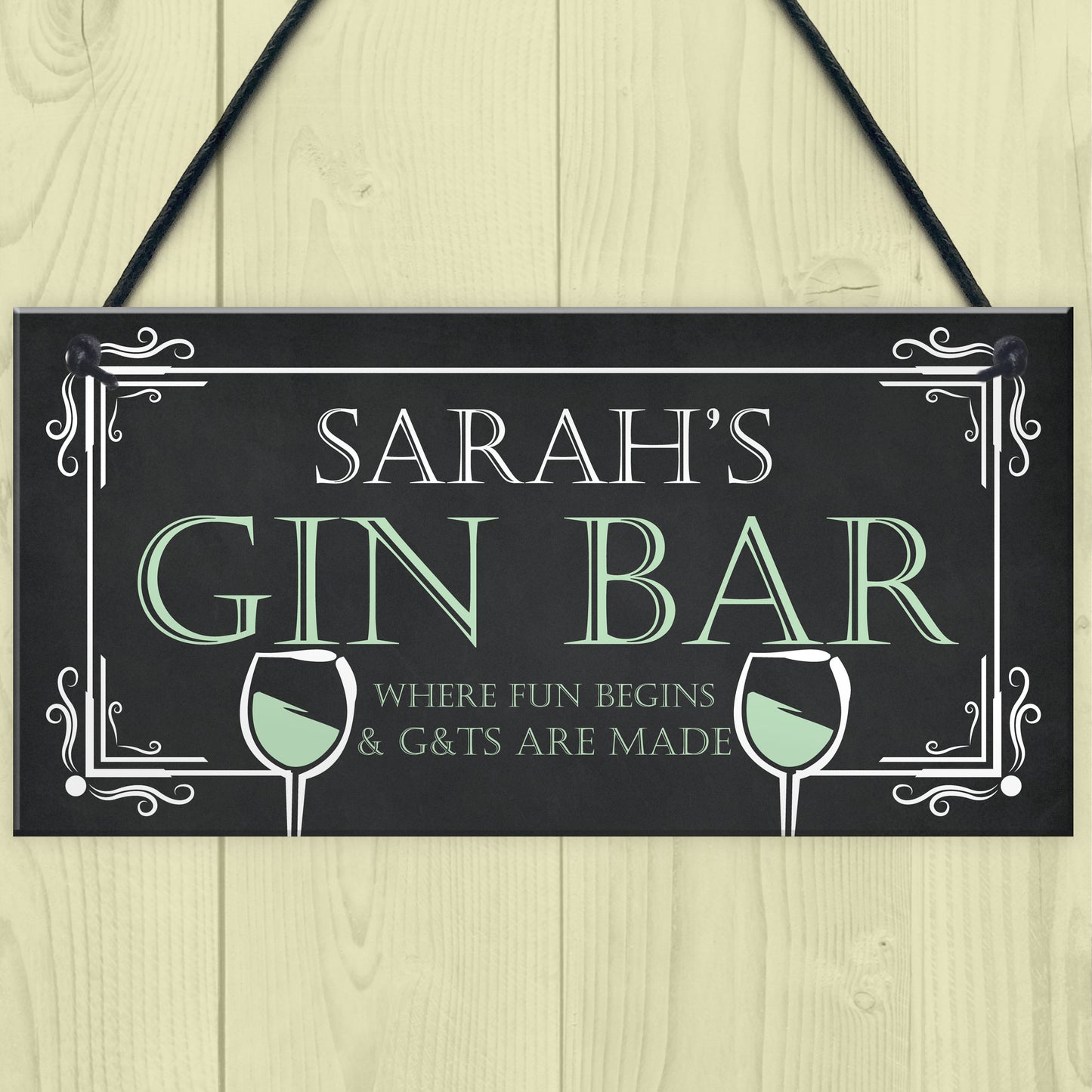 Personalised Gin Bar Home Bar Garden Signs Novelty Gin Gifts