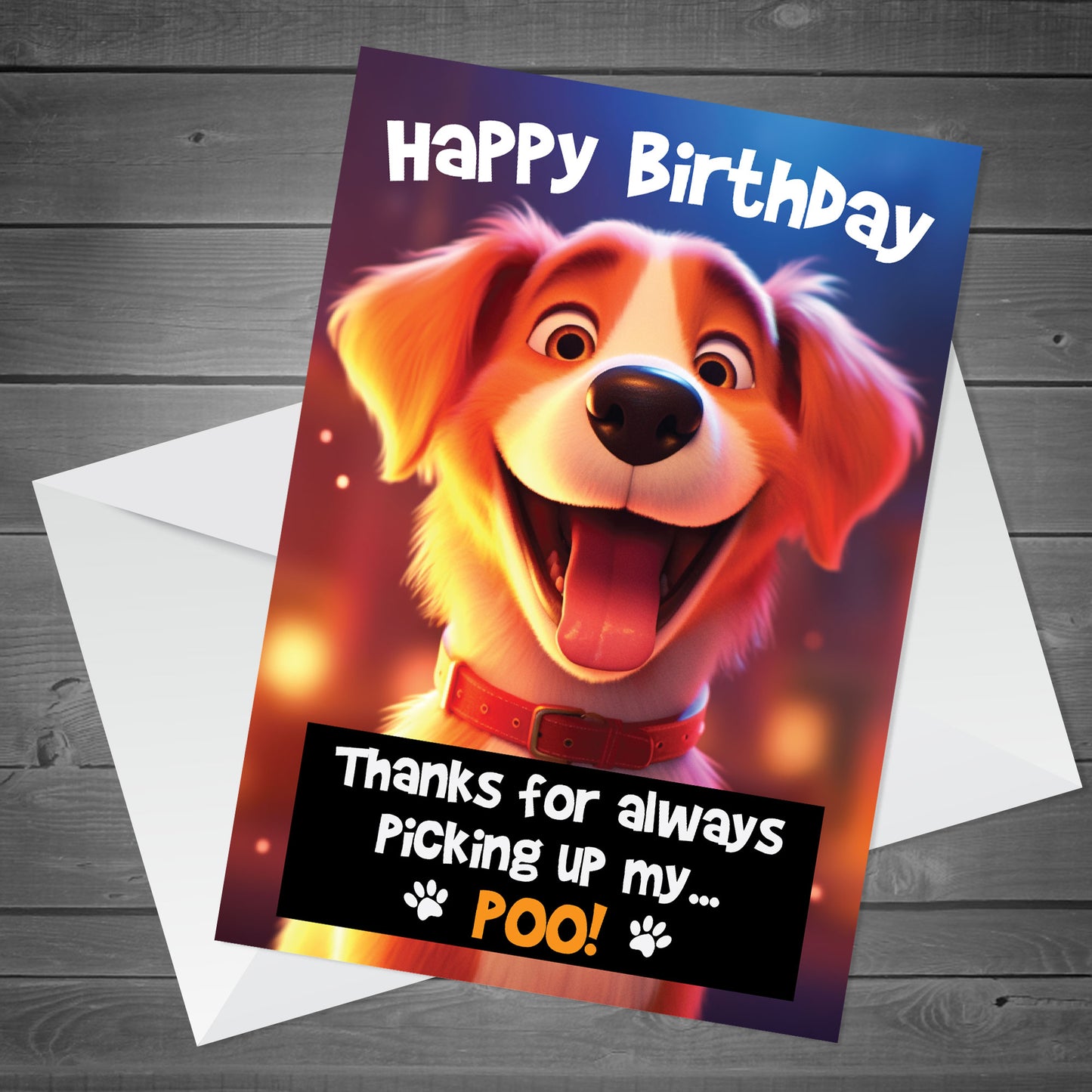 Funny Birthday Card From Dog To Mum Dad Funny Card From The Dog